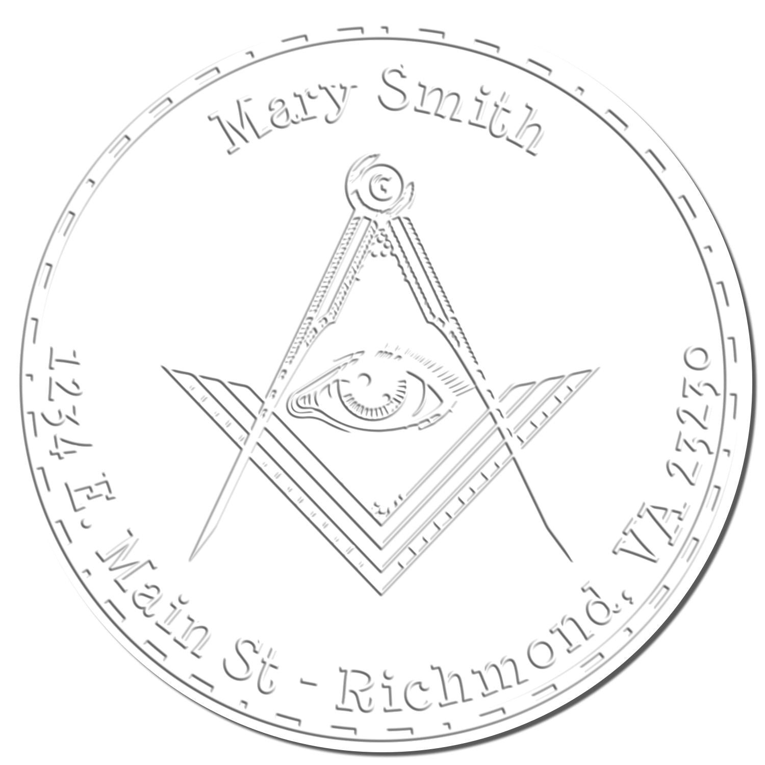 Hybrid Enlightening Masons Personalized Address Embossing Seal - Engineer Seal Stamps