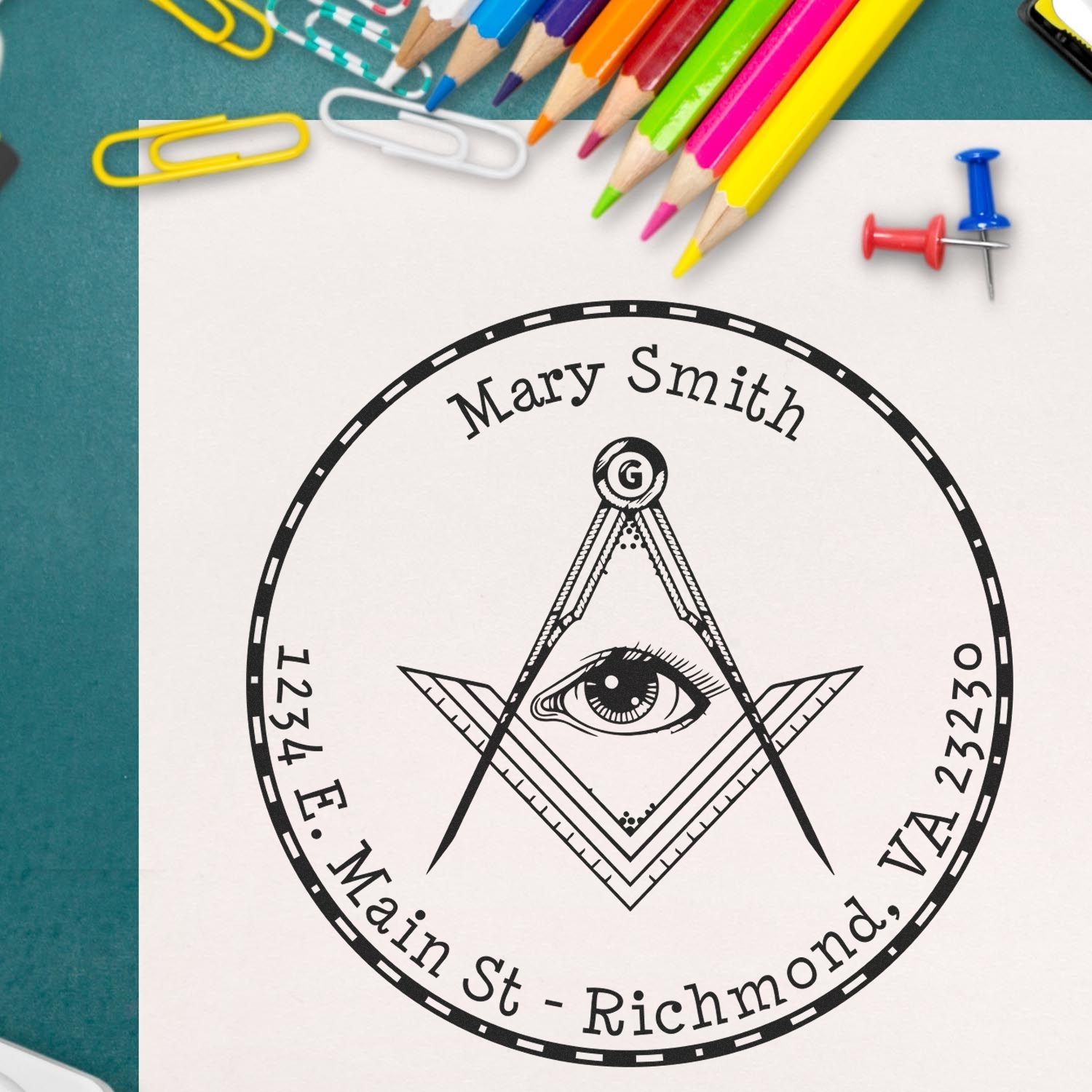 Portable Pre-Inked Enlightening Masons Custom Made New Home Stamp - Engineer Seal Stamps