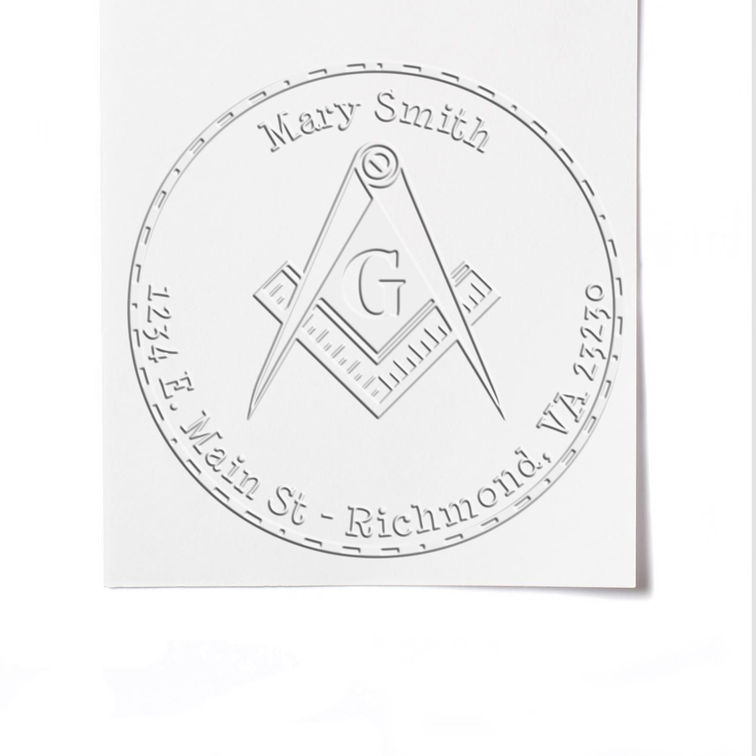 Hybrid Intricate Masons Personalized Address Embossing Stamp - Engineer Seal Stamps