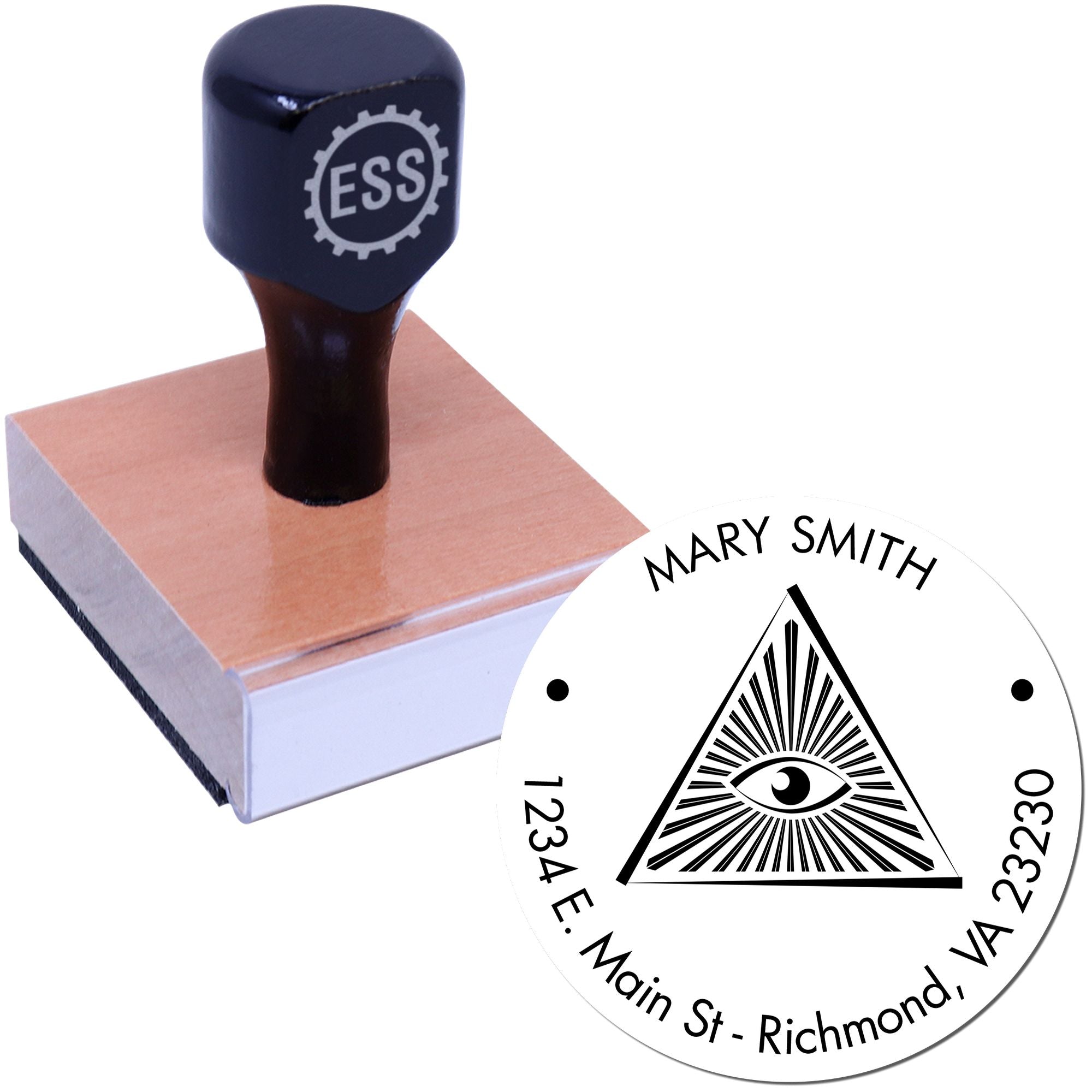 Wood Handle Elusive Masons Custom Home Stamper - Engineer Seal Stamps