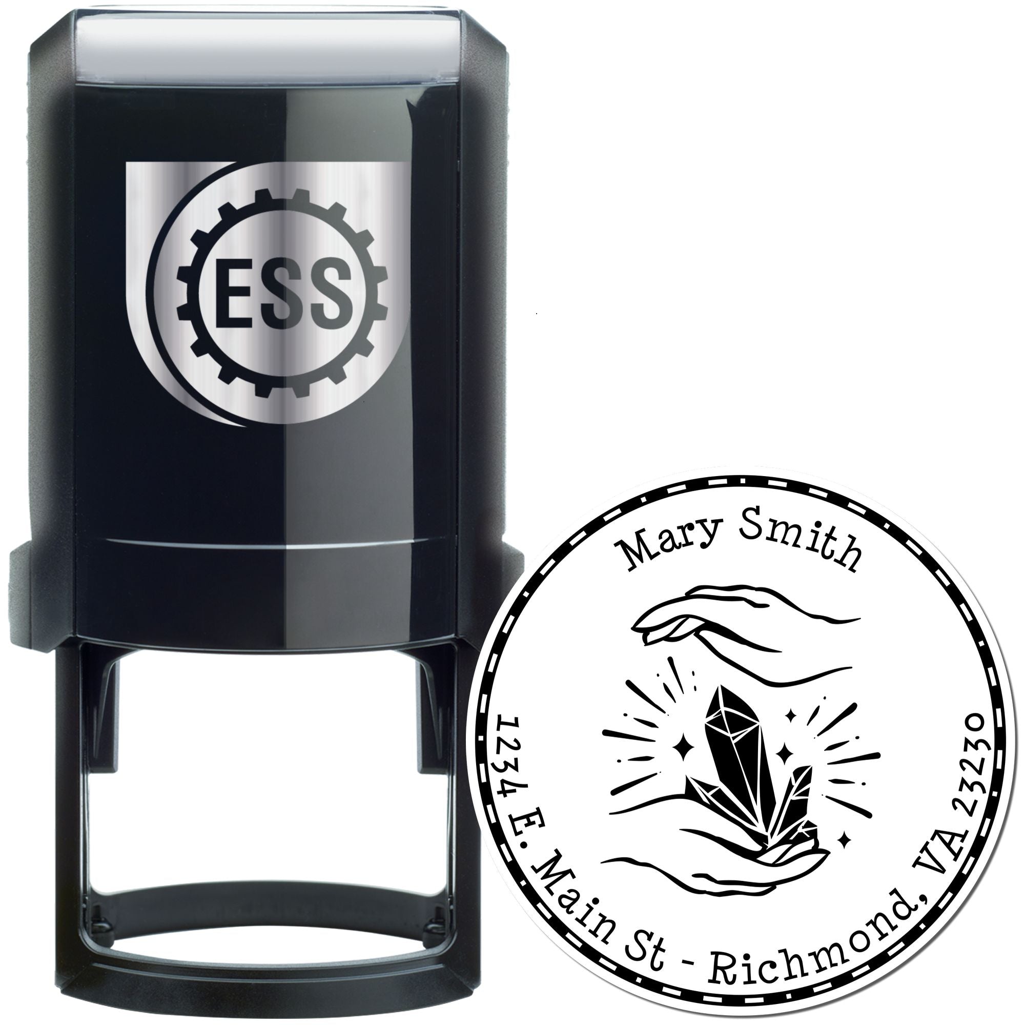 Self-Inking Healing Gems Customized Mail Stamper - Engineer Seal Stamps