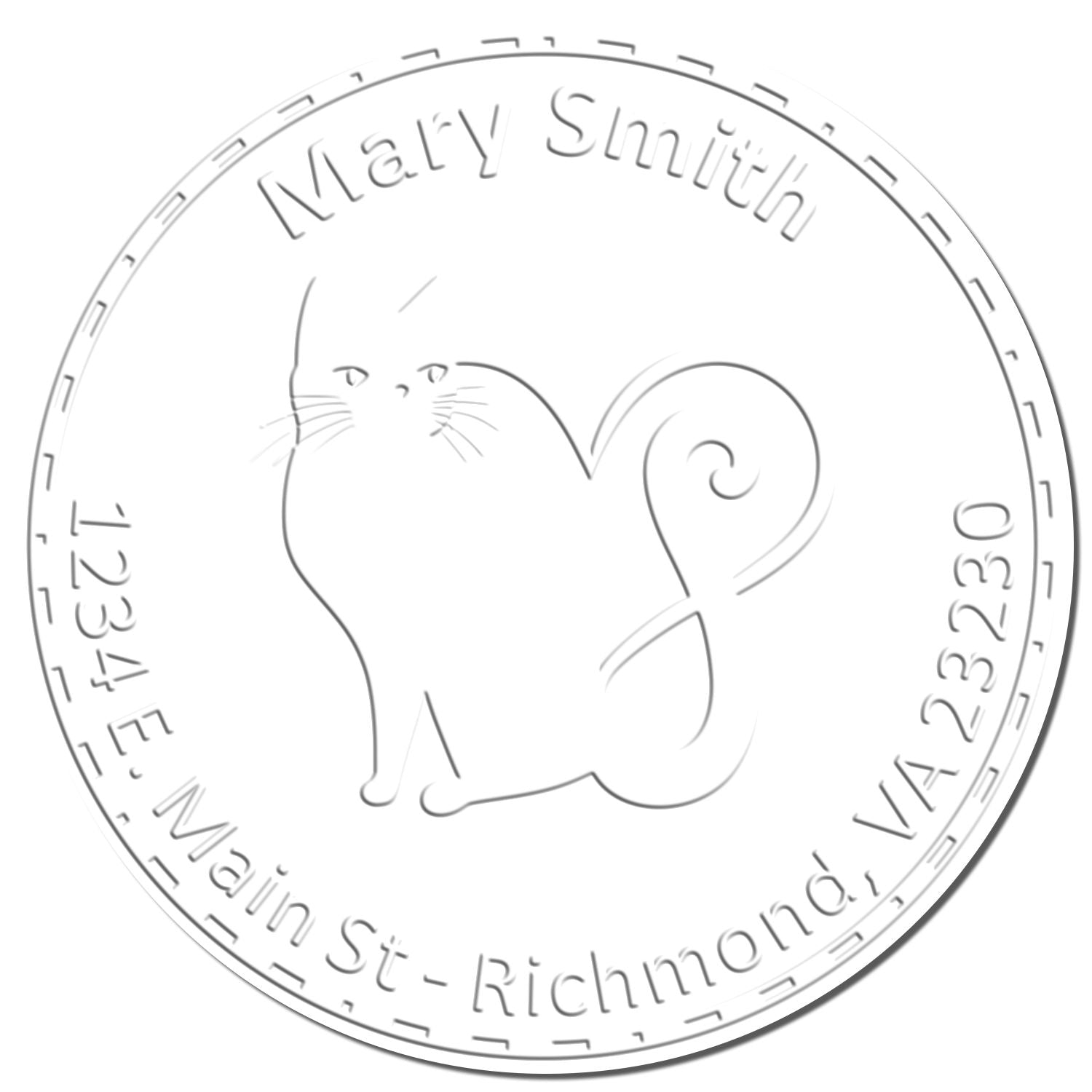 Soft Kitten Love Custom Mail Embossing Stamp - Engineer Seal Stamps