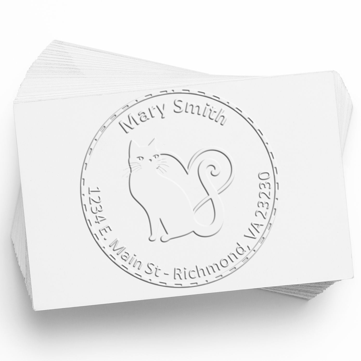 Desk Kitten Love Custom Made Return Address Seal Press - Engineer Seal Stamps