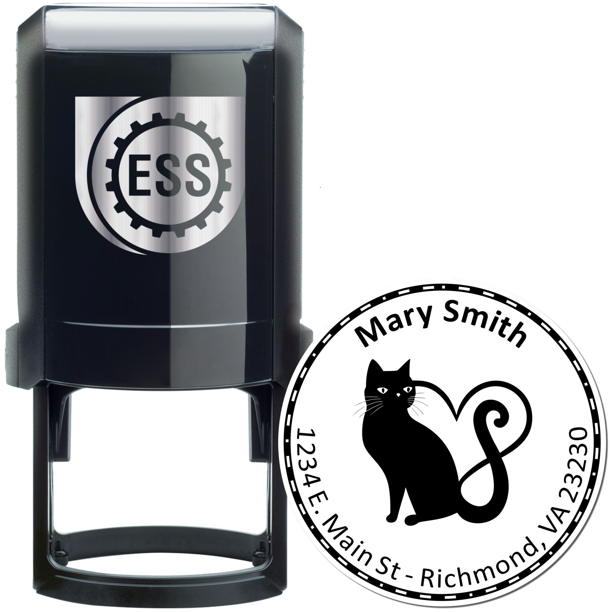 Self-Inking Kitten Love Custom Made Envelope Stamp - Engineer Seal Stamps