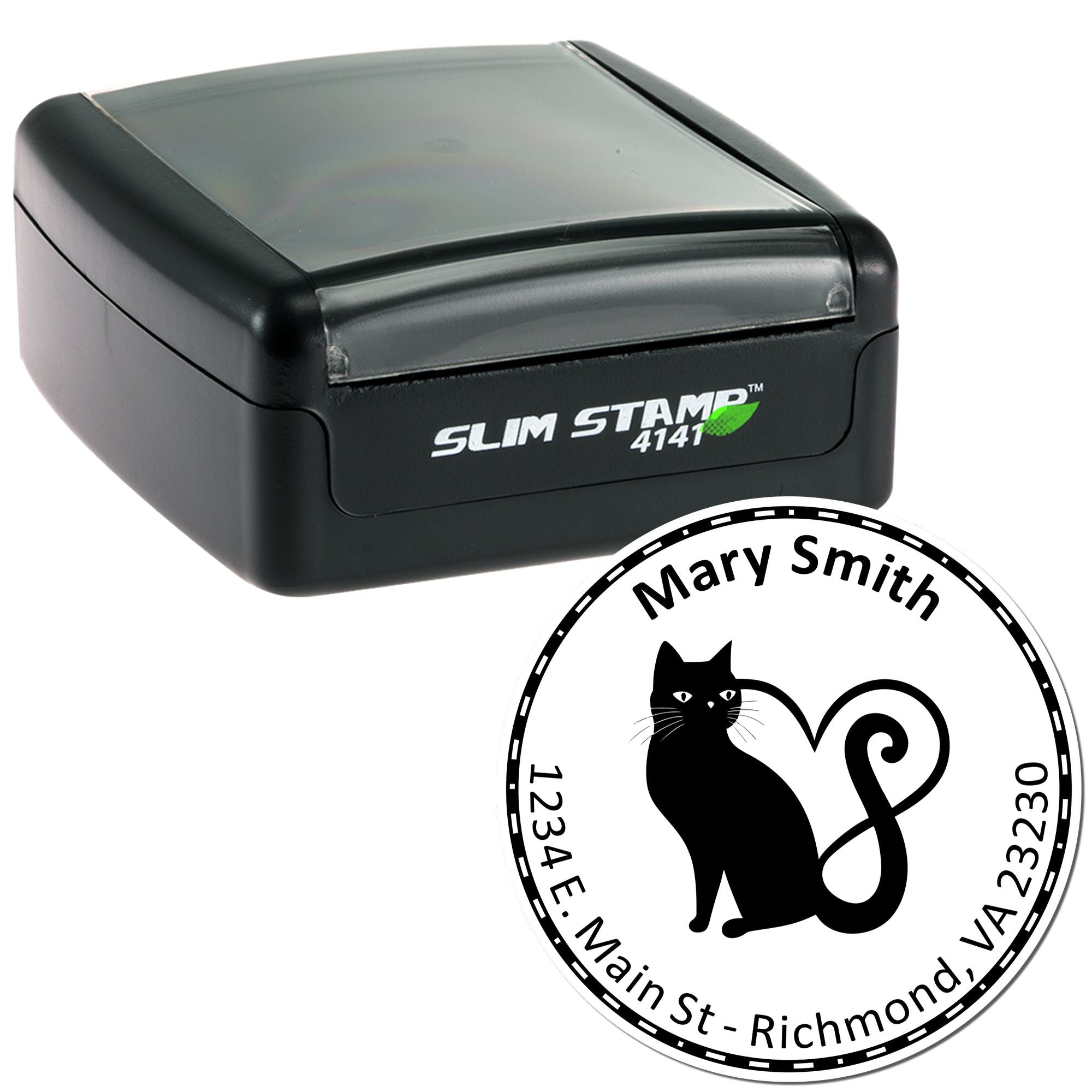 Portable Pre-Inked Kitten Love Customized Return Address Stamp - Engineer Seal Stamps