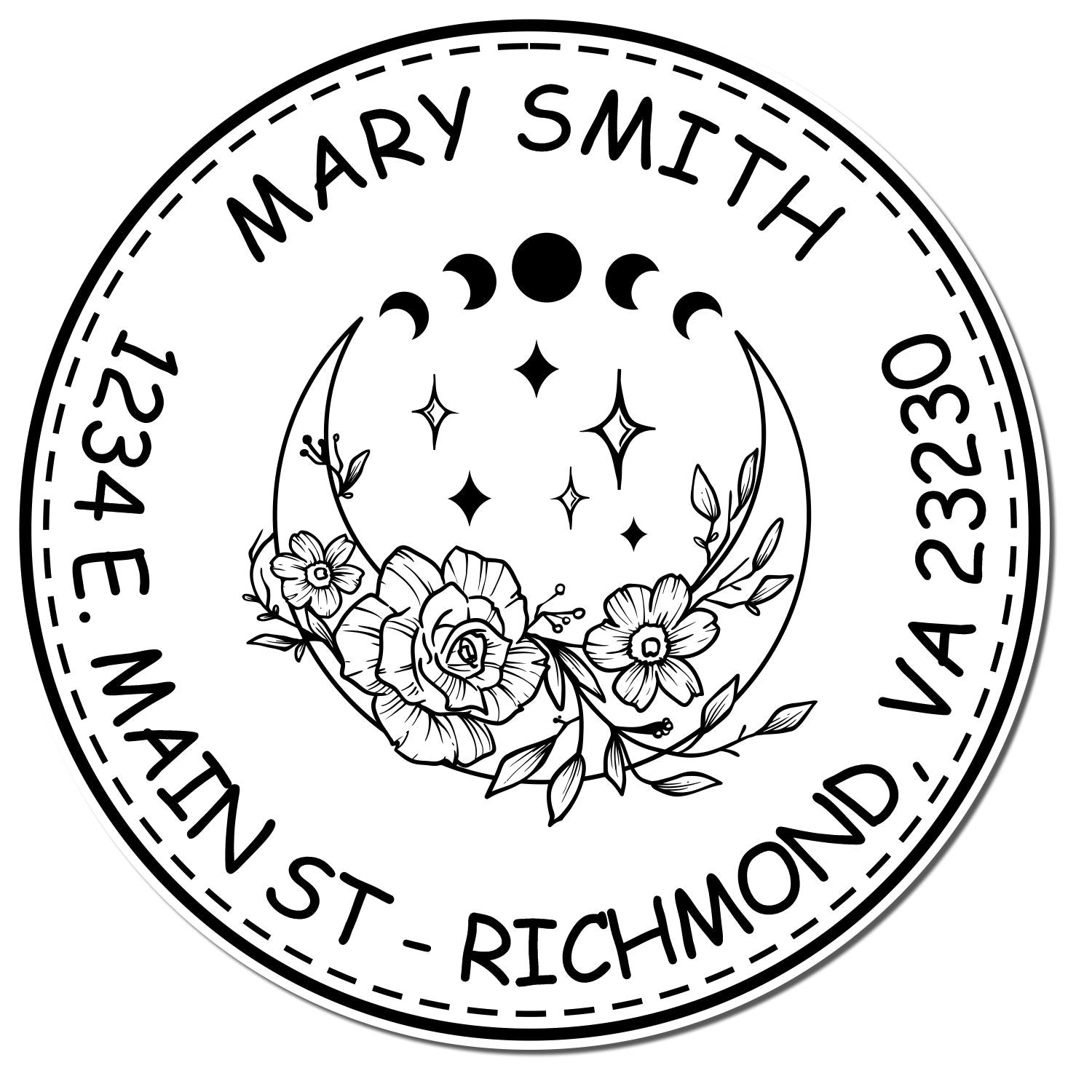 PSI Pre-Inked Spiritual Sky Custom Home Address Stamp - Engineer Seal Stamps