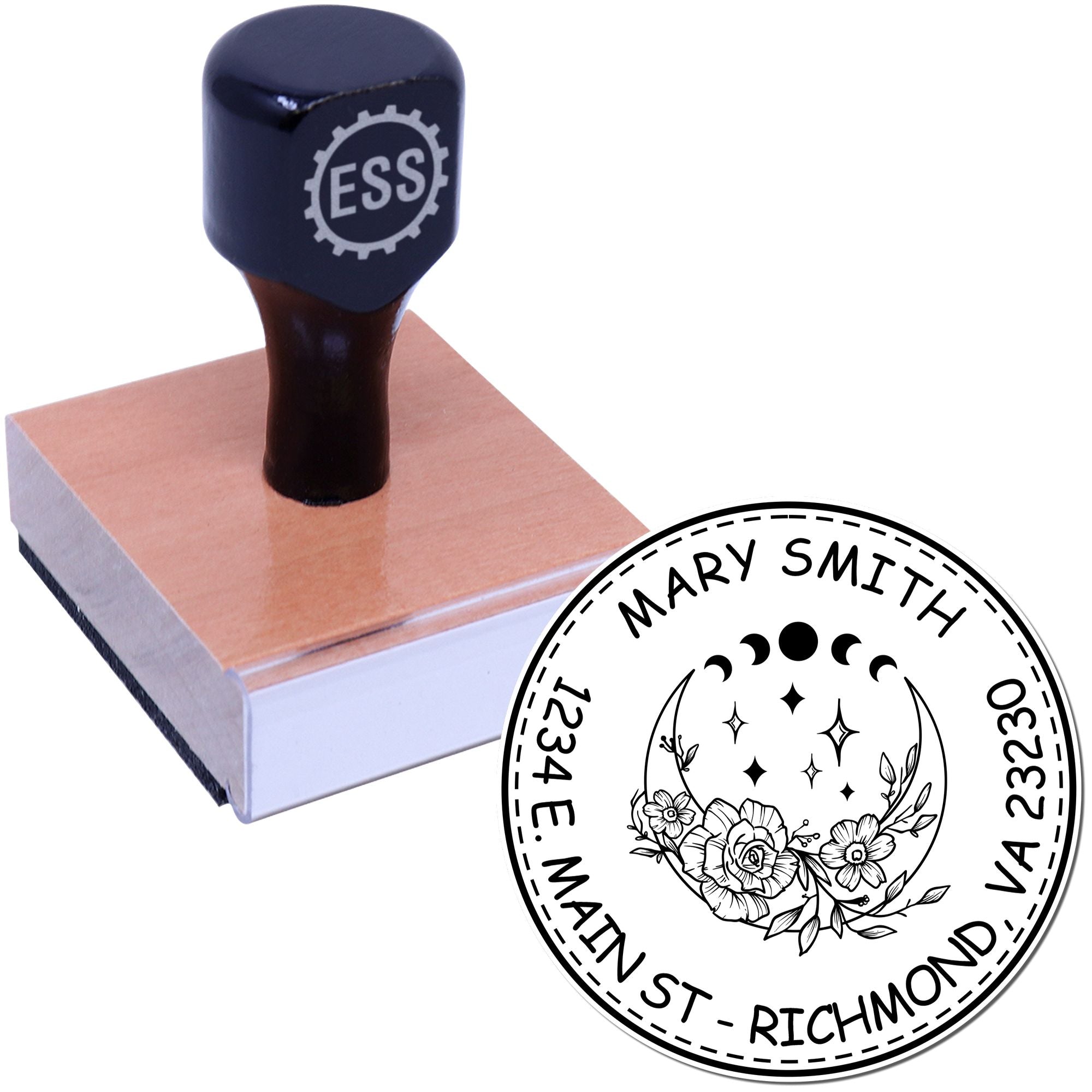 Wood Handle Spiritual Sky Custom Made Home Stamp - Engineer Seal Stamps