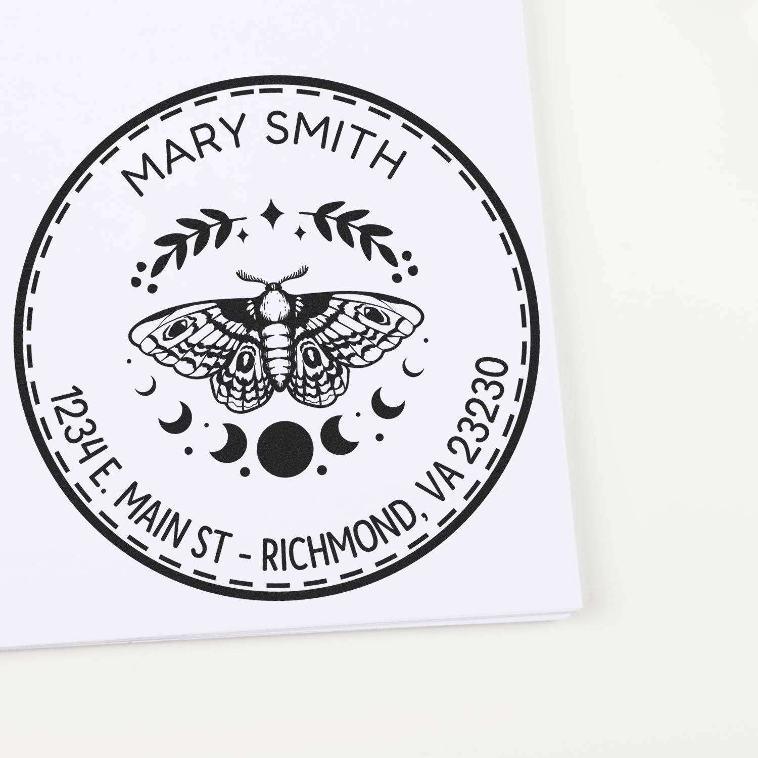 PSI Pre-Inked Transcendent Butterfly Custom Home Address Stamper - Engineer Seal Stamps