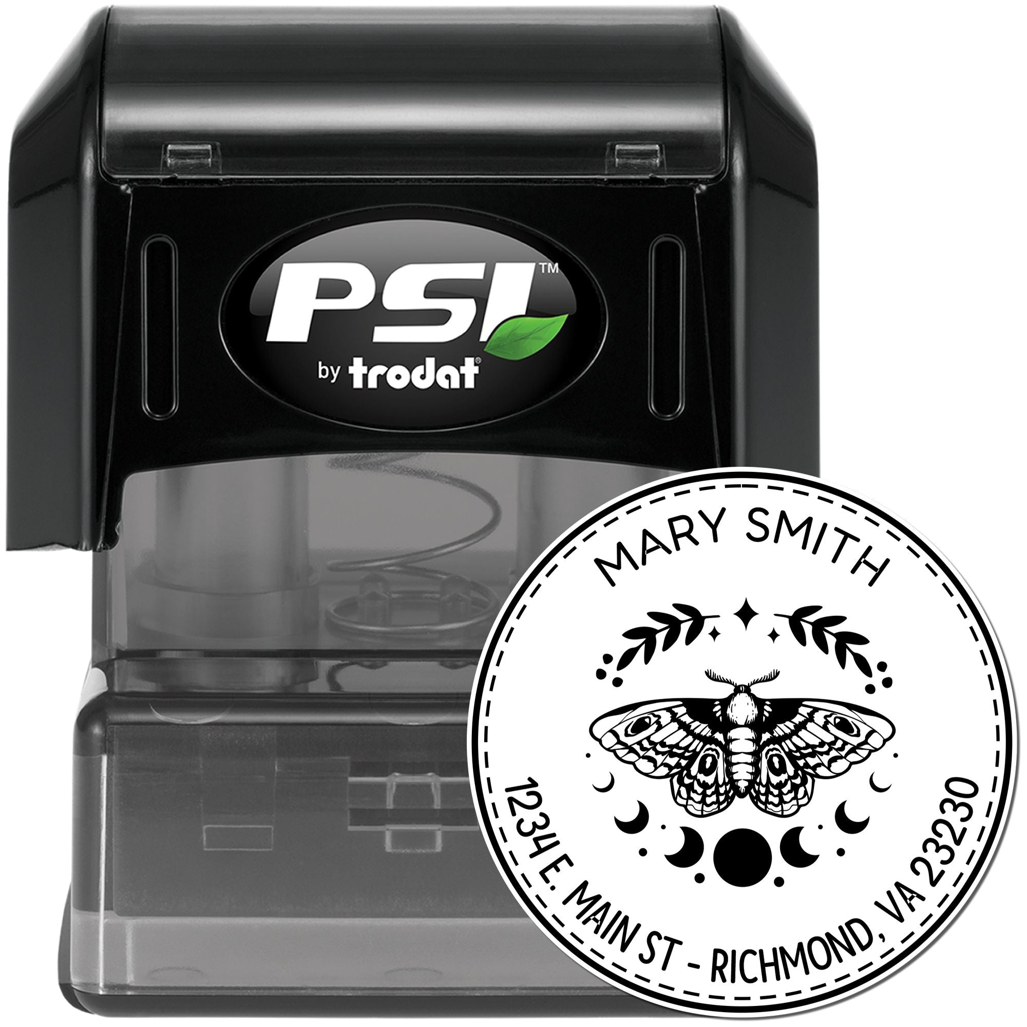 PSI Pre-Inked Transcendent Butterfly Custom Home Address Stamper - Engineer Seal Stamps