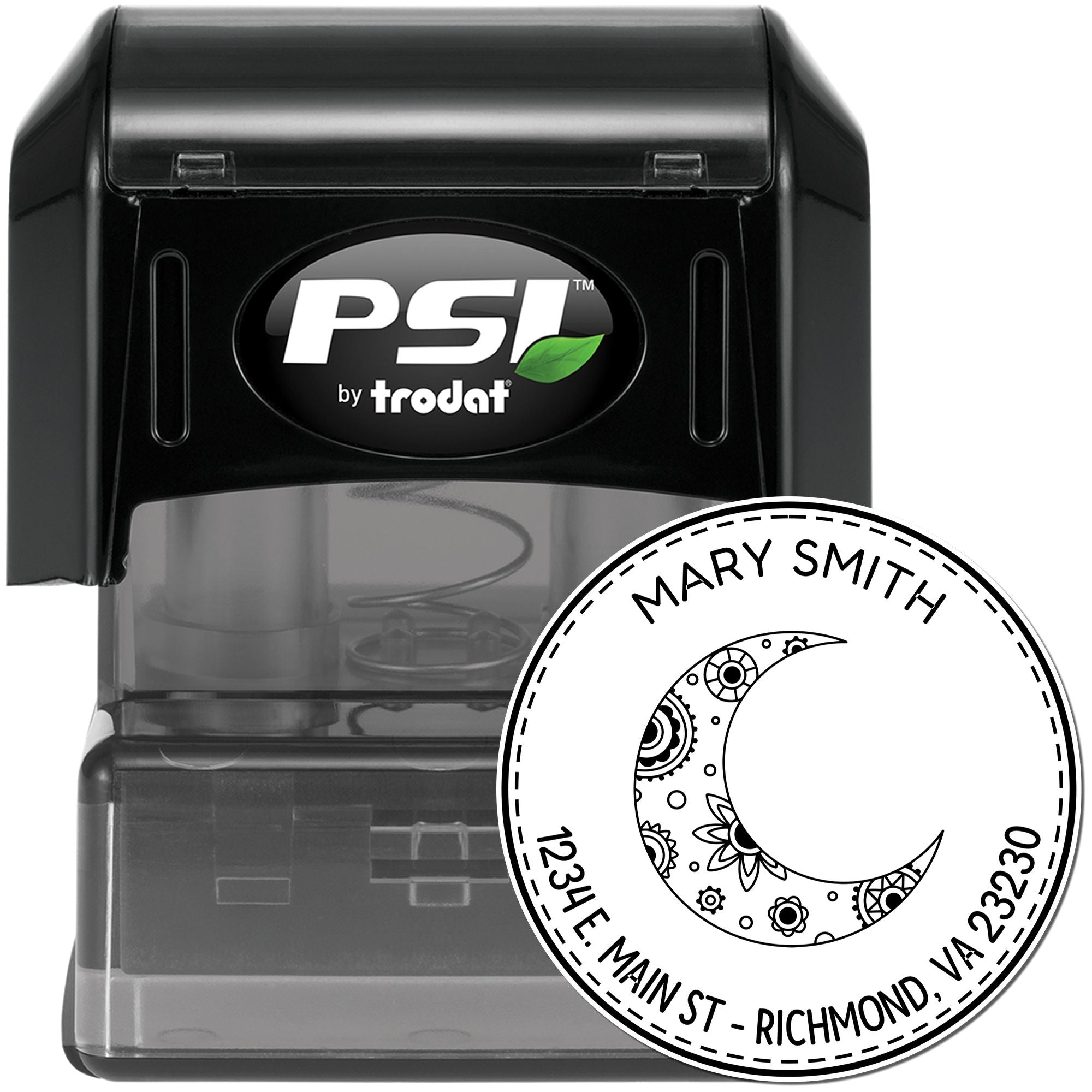 PSI Pre-Inked Ethereal Moon Custom New Home Stamp - Engineer Seal Stamps