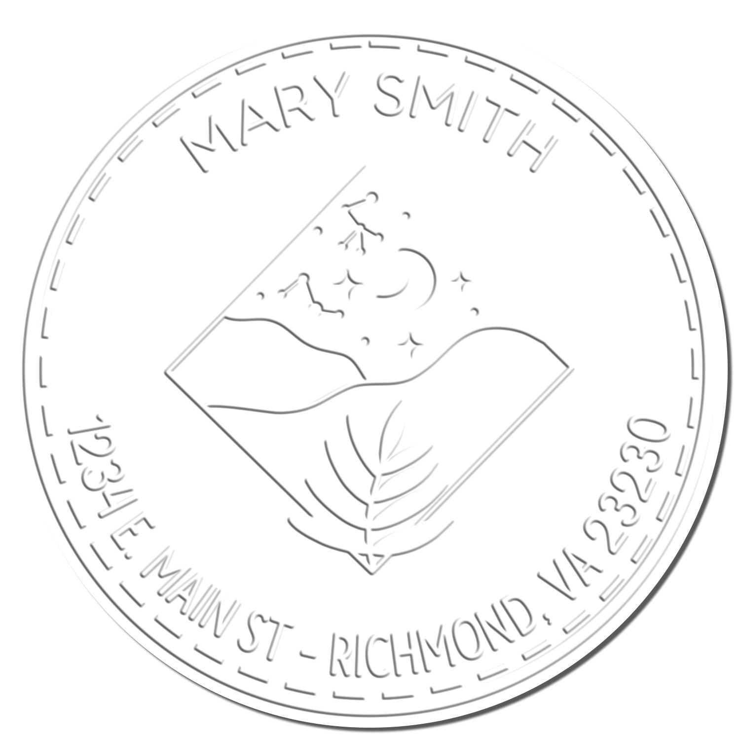 Desk Secretive Sky Customized Name And Address Seal Press - Engineer Seal Stamps