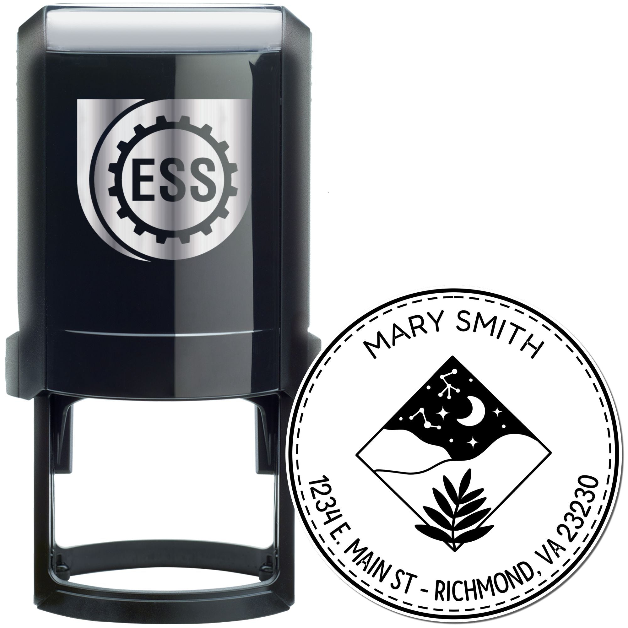 Self-Inking Secretive Sky Customized Address Stamp - Engineer Seal Stamps