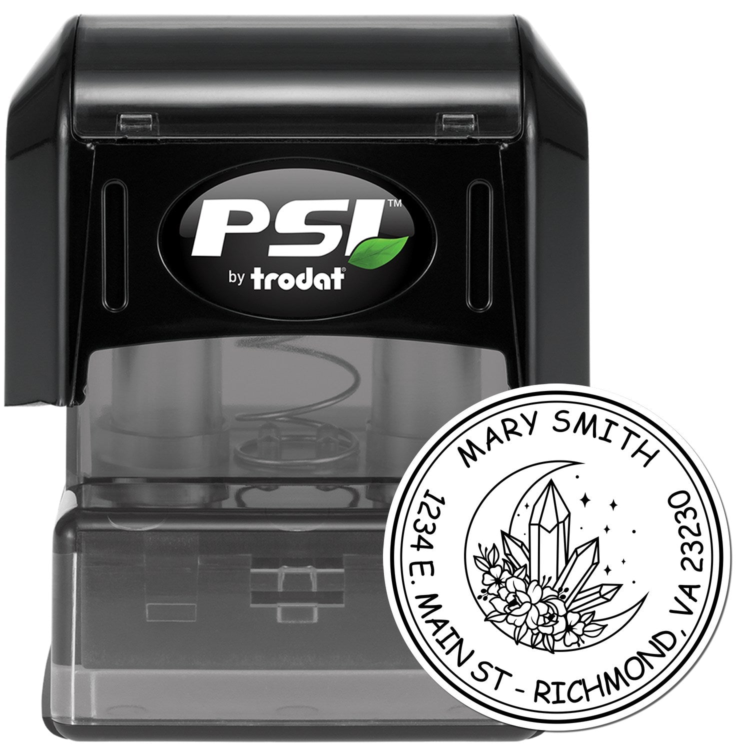 PSI Pre-Inked Mysterious Moon Custom Made Mail Stamp - Engineer Seal Stamps