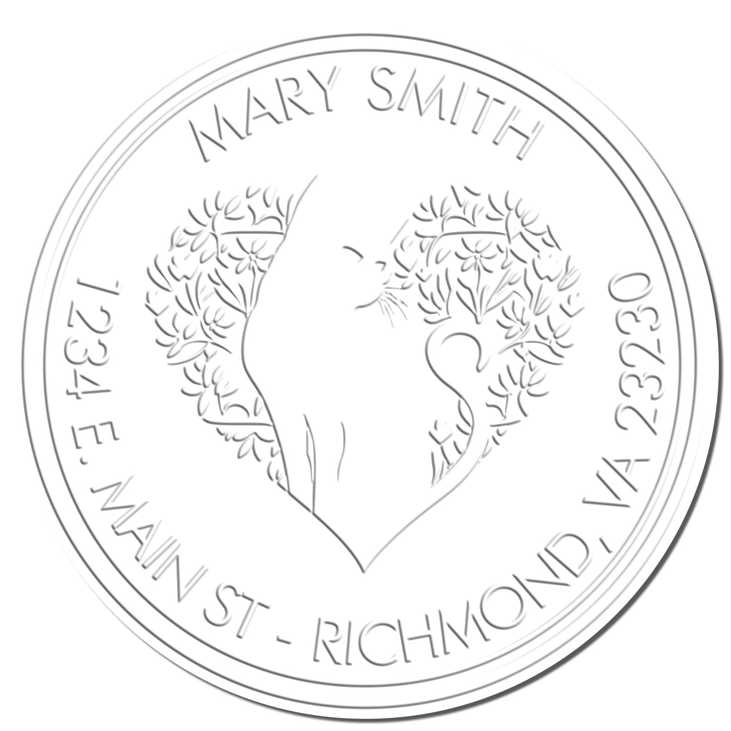 Soft Puzzling Cat Personalized Envelope Embossing Seal - Engineer Seal Stamps