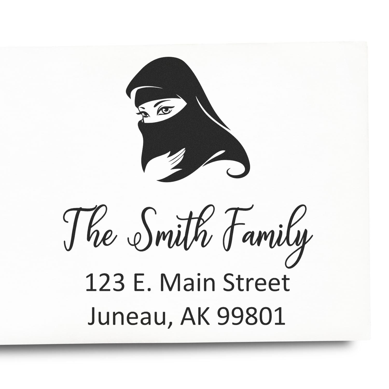 Islamic Intriguing Veil Personalized Address Stamper - Engineer Seal Stamps