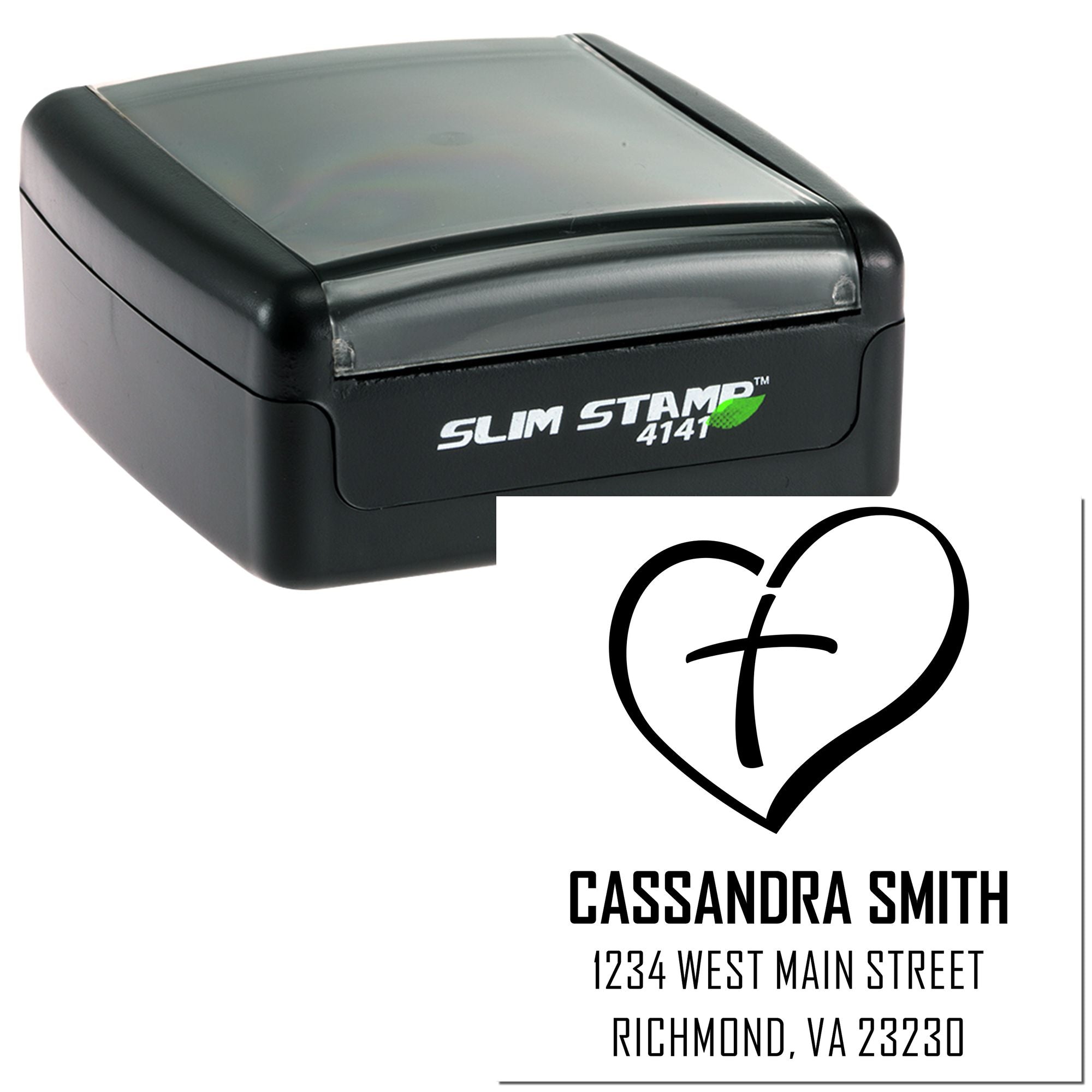 Revered Cross Christian Mailing Stamp Self-Inking - Engineer Seal Stamps
