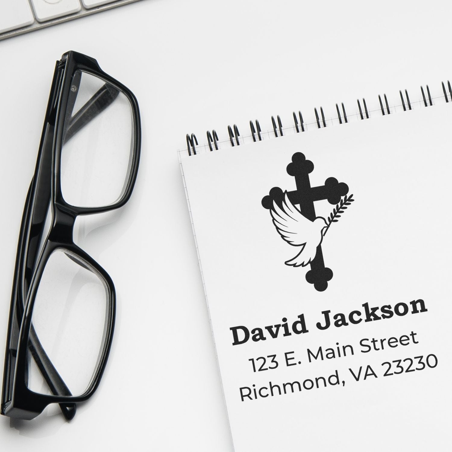 Admired Faith Christian Personalized Return Address Stamp Self-Inking - Engineer Seal Stamps