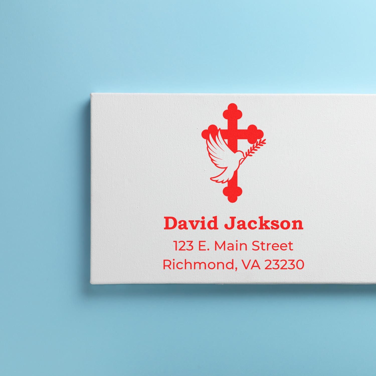 Admired Faith Christian Customized Address Stamper Self-Inking - Engineer Seal Stamps