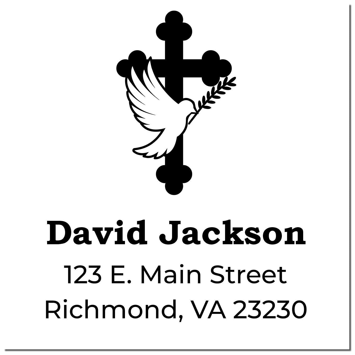 Admired Faith Christian Personalized Return Address Stamp Self-Inking - Engineer Seal Stamps