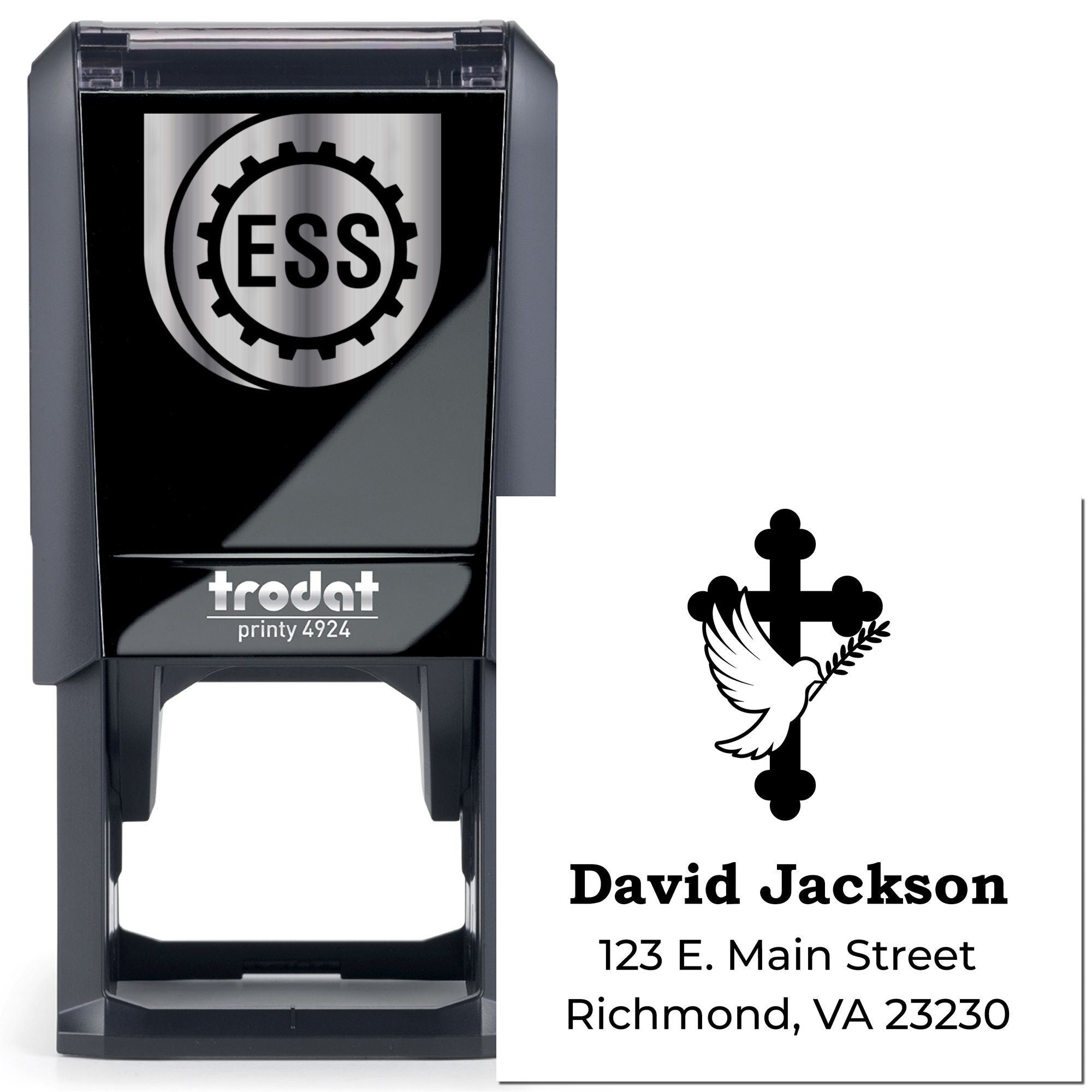 Admired Faith Christian Personalized Return Address Stamp Self-Inking - Engineer Seal Stamps
