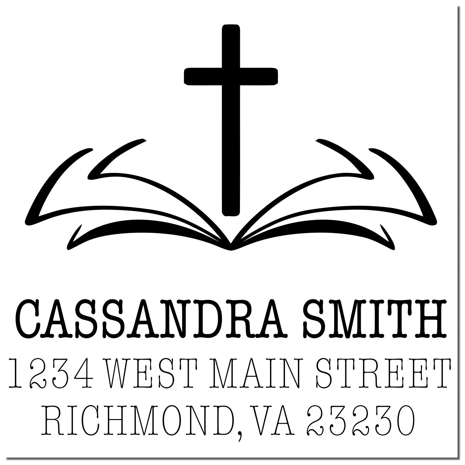 Revered Faith Christian Customized Name And Address Stamper Self-Inking - Engineer Seal Stamps