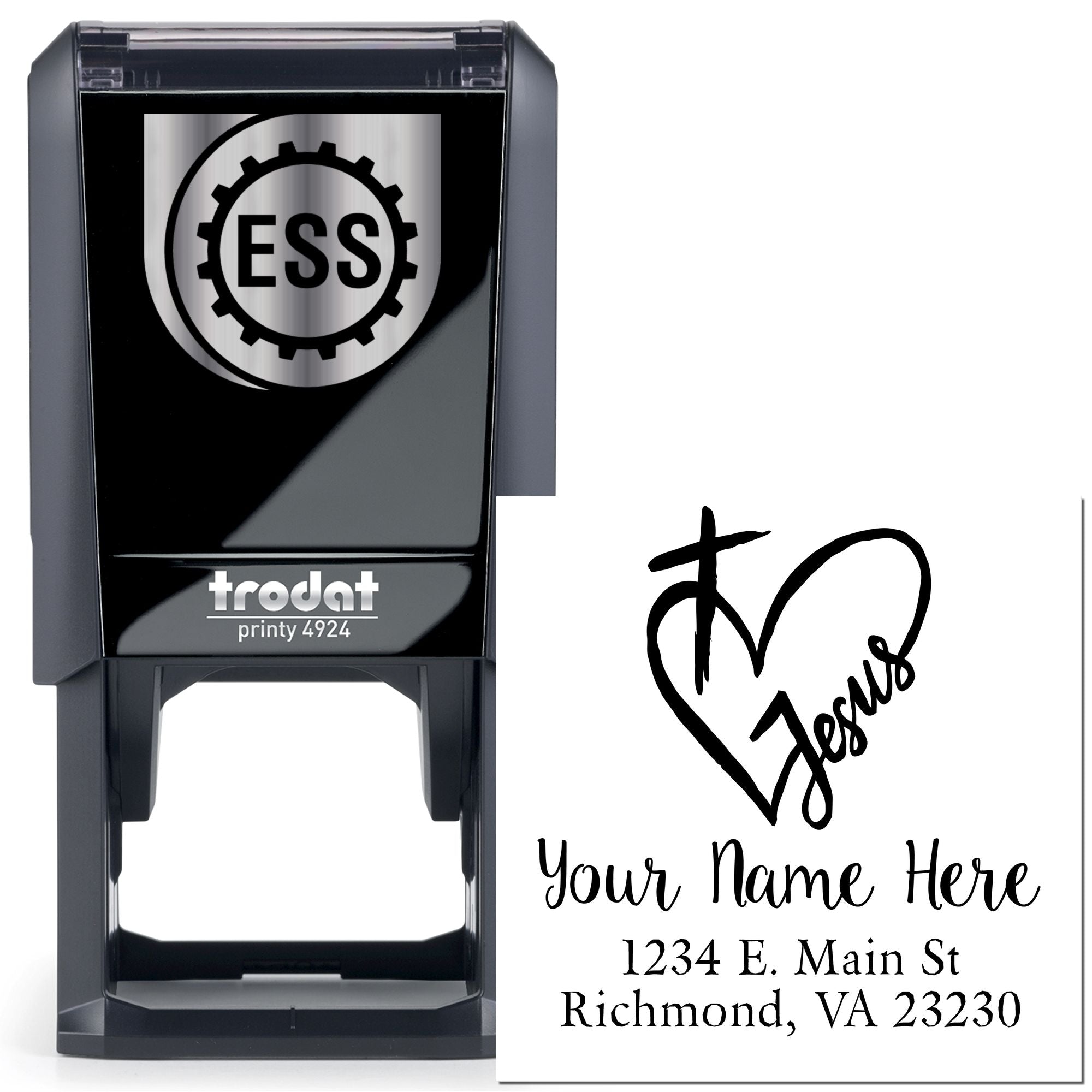 Jesus Loves You Christian Customized Mail Stamp Self-Inking - Engineer Seal Stamps