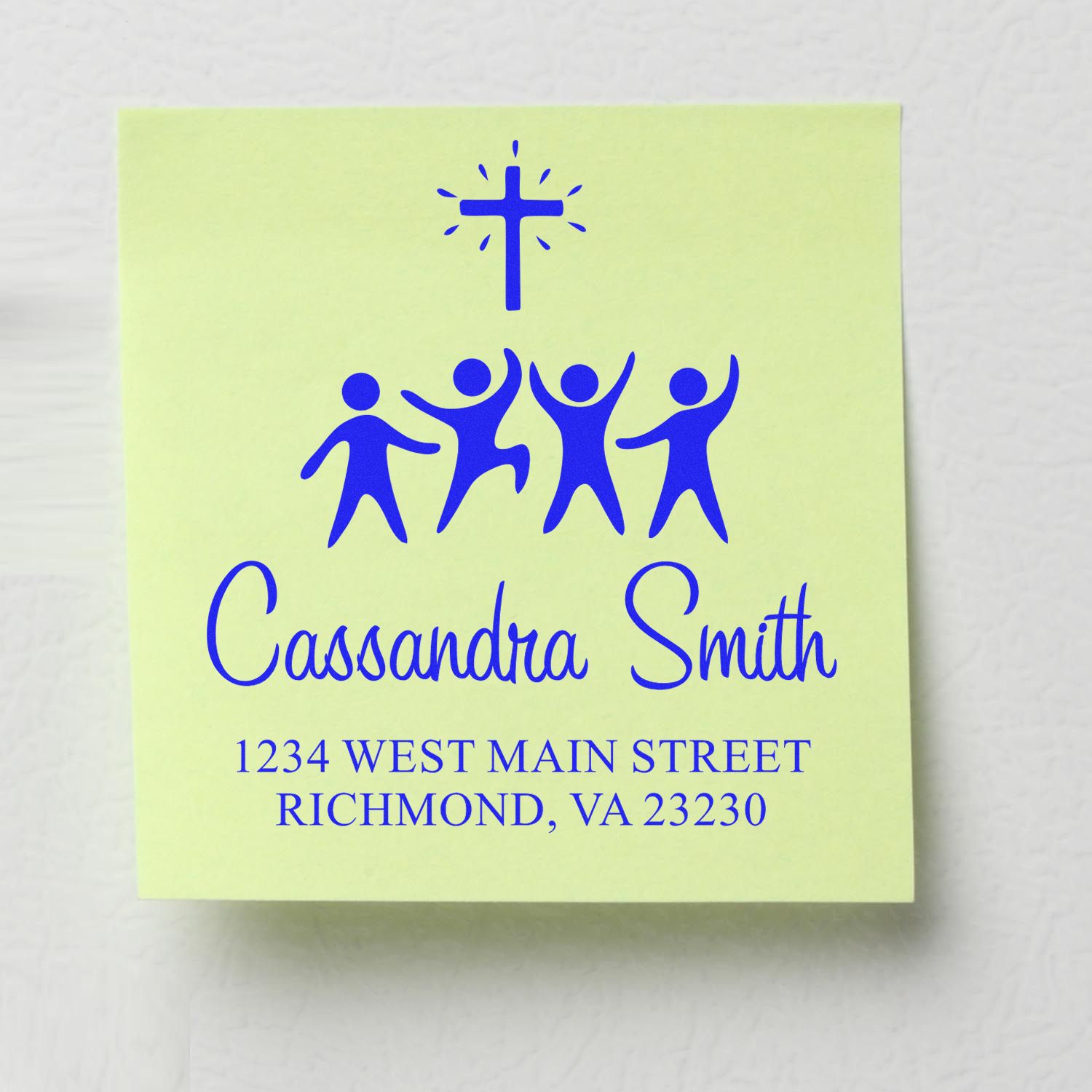 Influential Cross Christian Customized Home Address Stamp Self-Inking - Engineer Seal Stamps