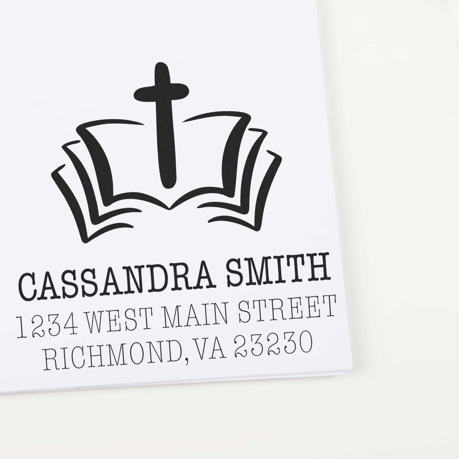 Distinguished Bible Christian Customized Home Address Stamper Self-Inking - Engineer Seal Stamps