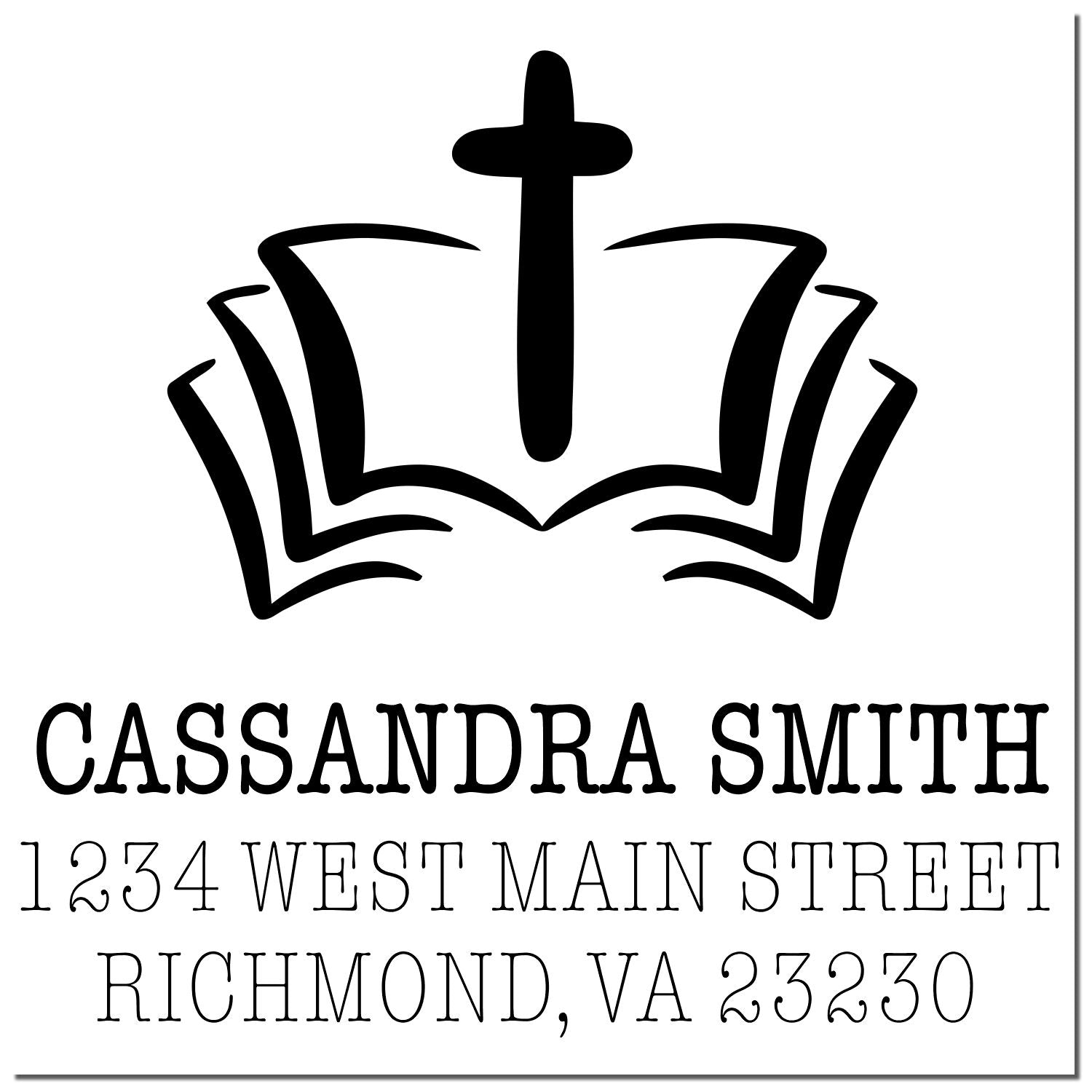 Distinguished Bible Christian Customized Return Address Stamp Self-Inking - Engineer Seal Stamps