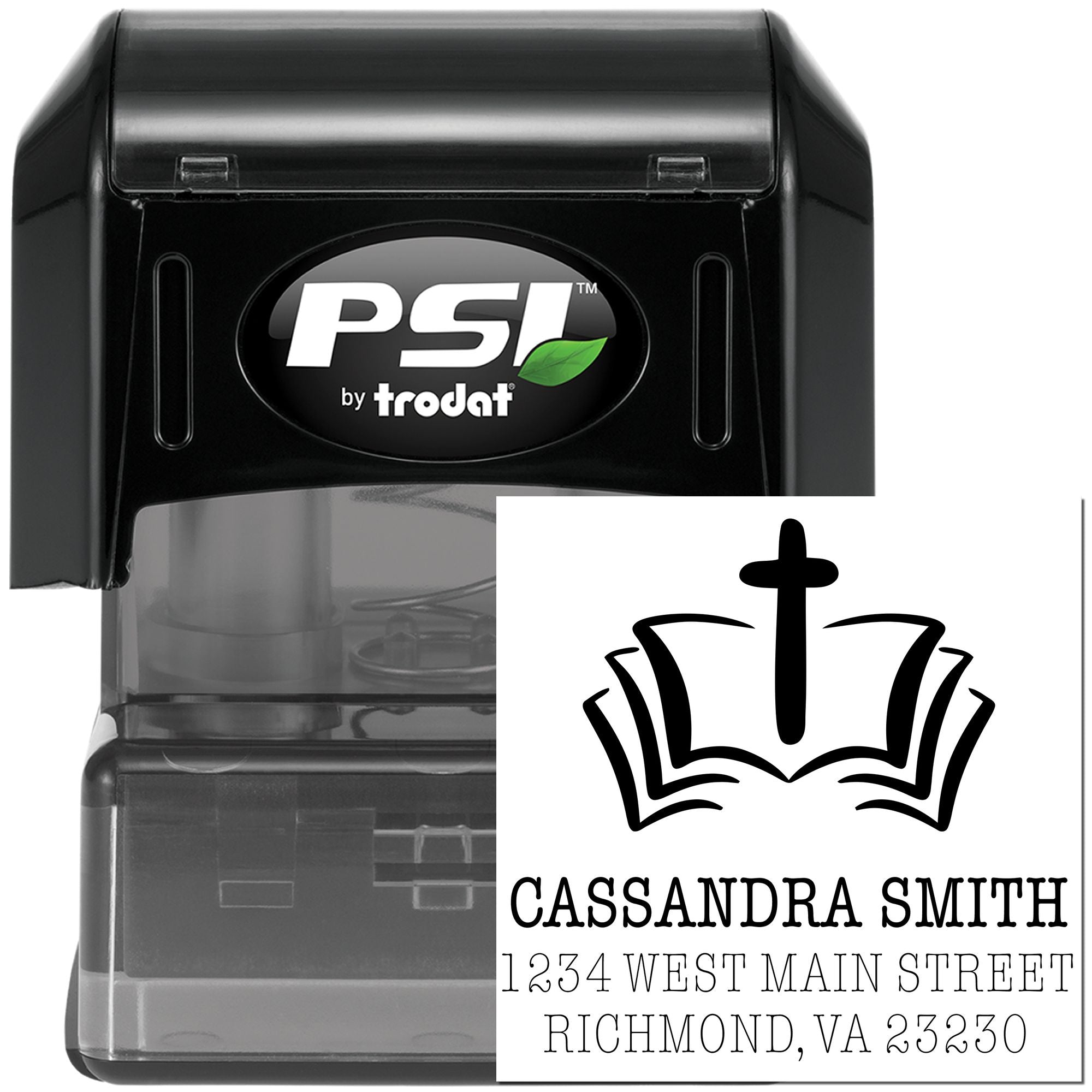 Distinguished Bible Christian Customized Home Address Stamper Self-Inking - Engineer Seal Stamps