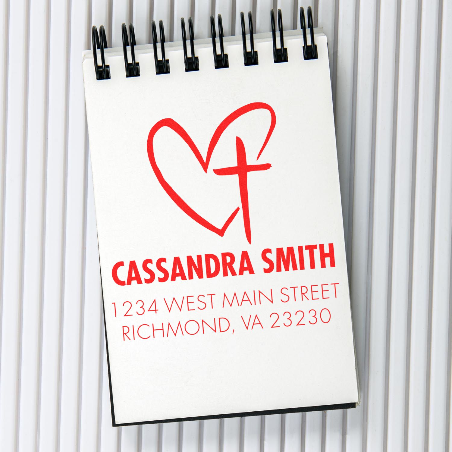 Resplendent Cross Christian Customized Return Address Stamper Self-Inking - Engineer Seal Stamps