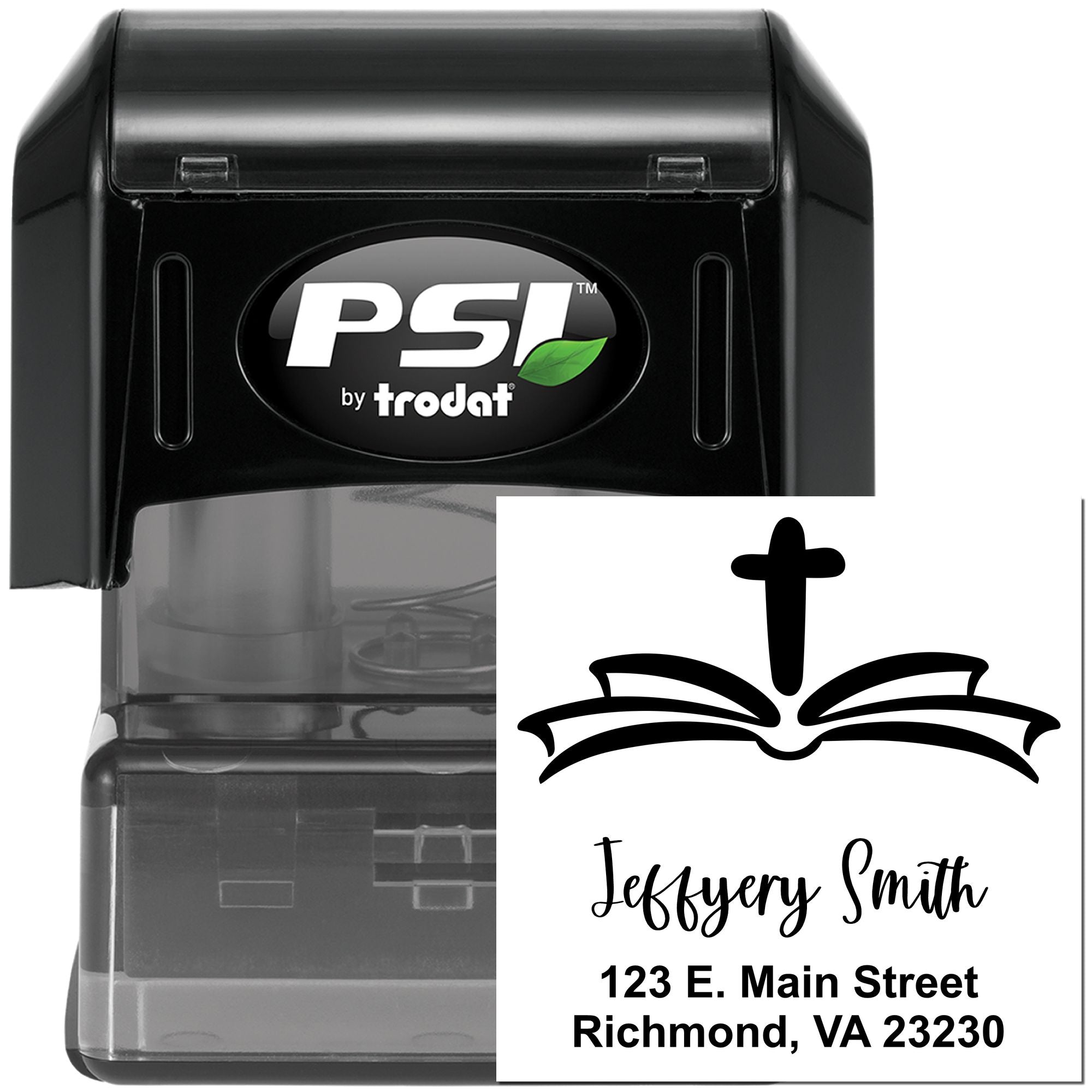 Pure Cross Christian Customized New Home Stamp Self-Inking - Engineer Seal Stamps