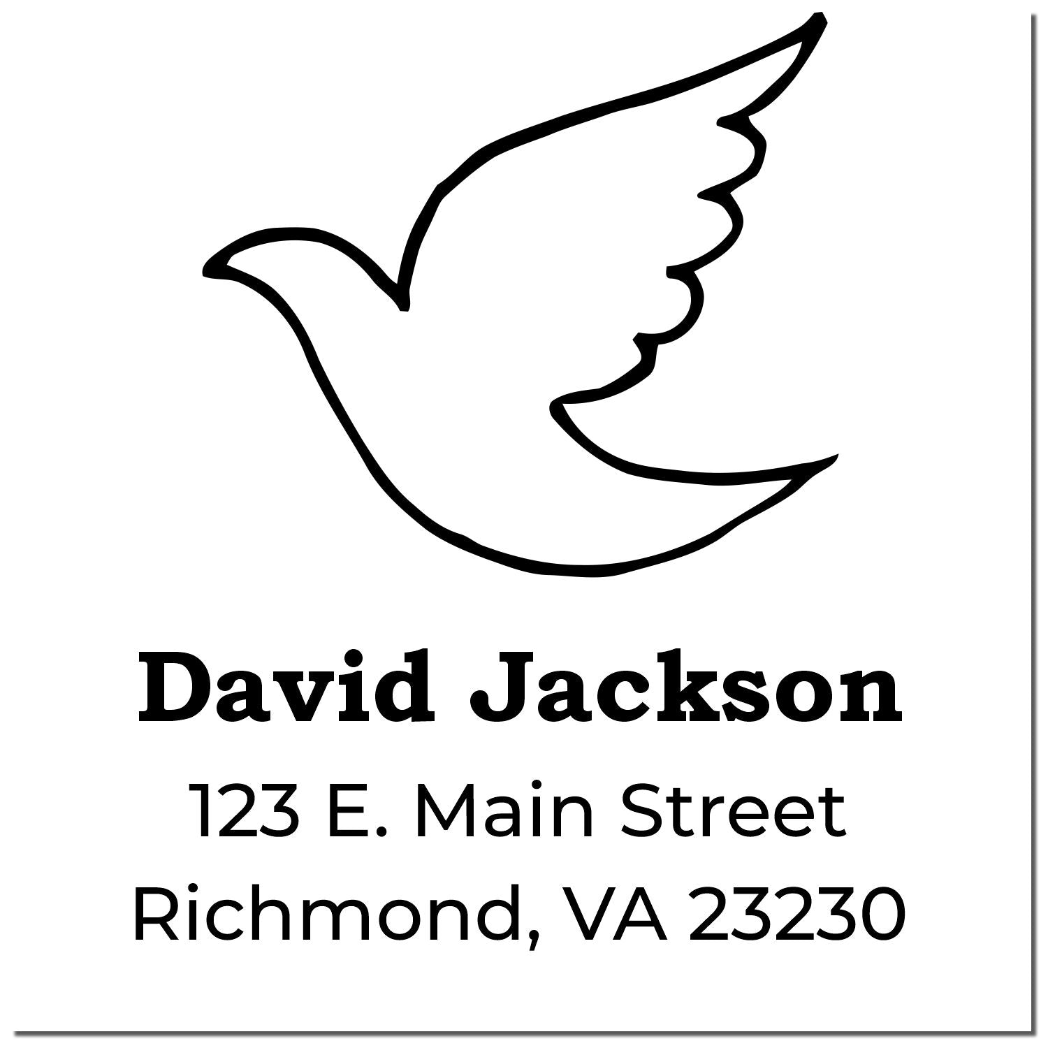 On the Wings of a Dove Christian Customized Mailing Stamp Self-Inking - Engineer Seal Stamps