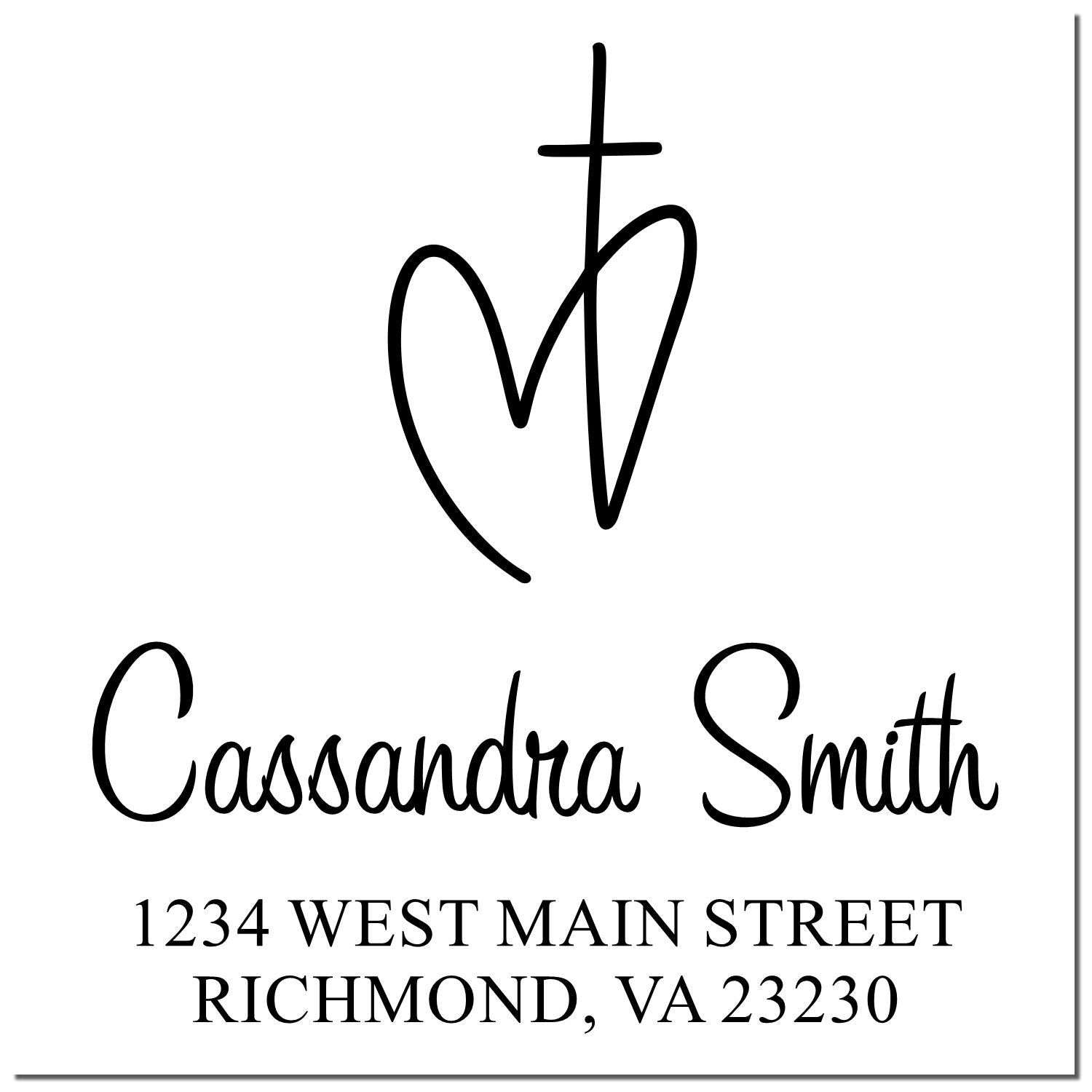 Sacred Faith Christian Return Address Stamper Self-Inking - Engineer Seal Stamps