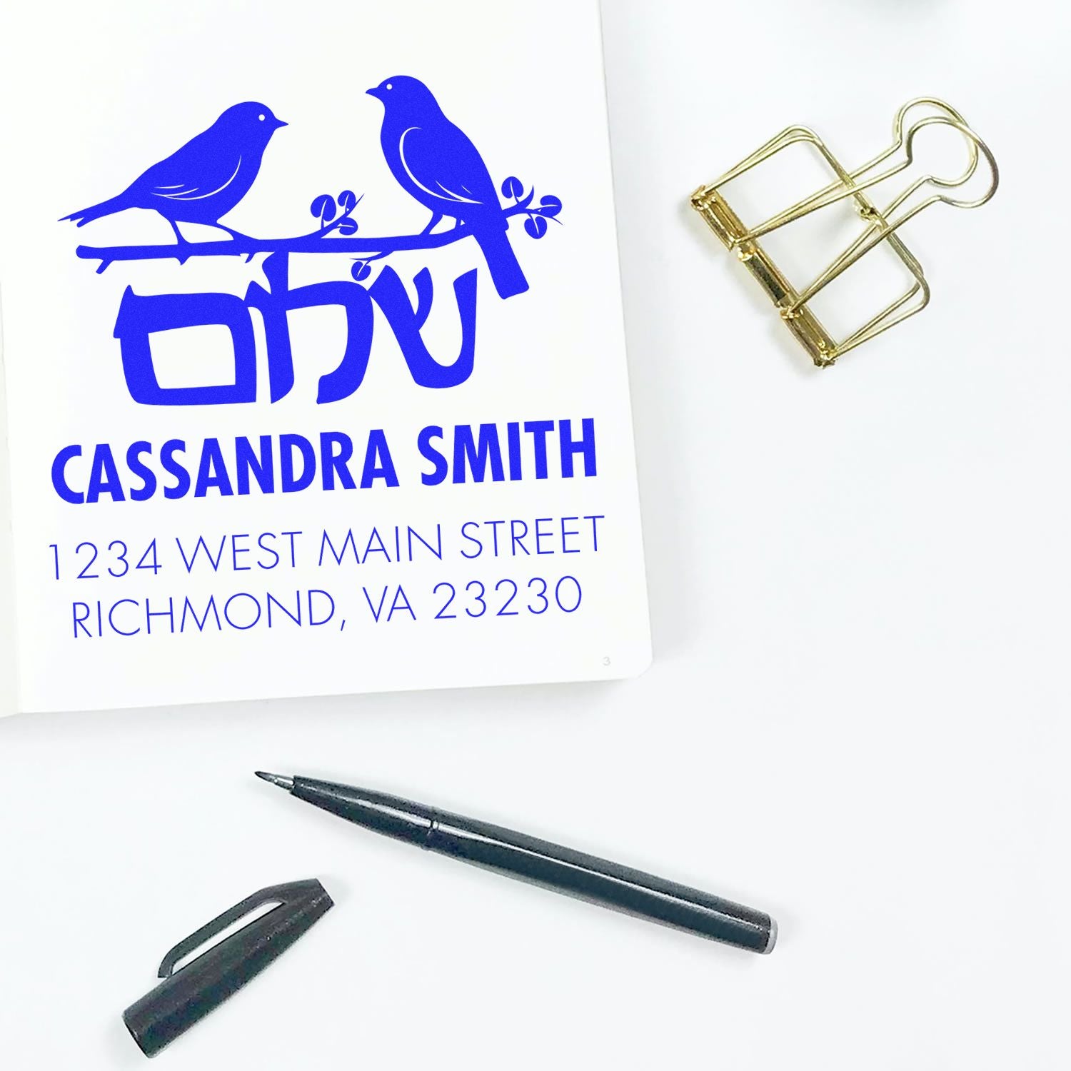 Blessed Birds Self-Inking Customized Home Stamp - Engineer Seal Stamps