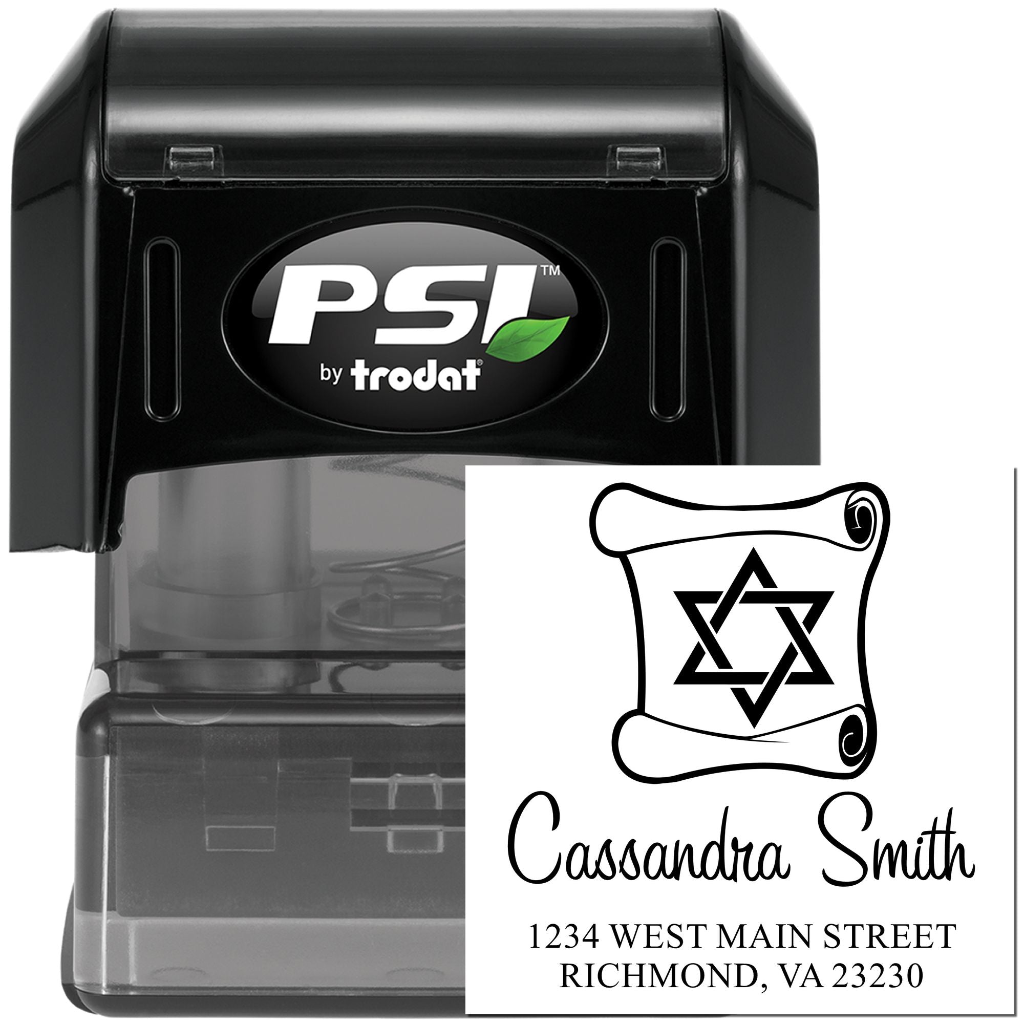 Jewish Lovely Torah Customized Return Address Stamp - Engineer Seal Stamps