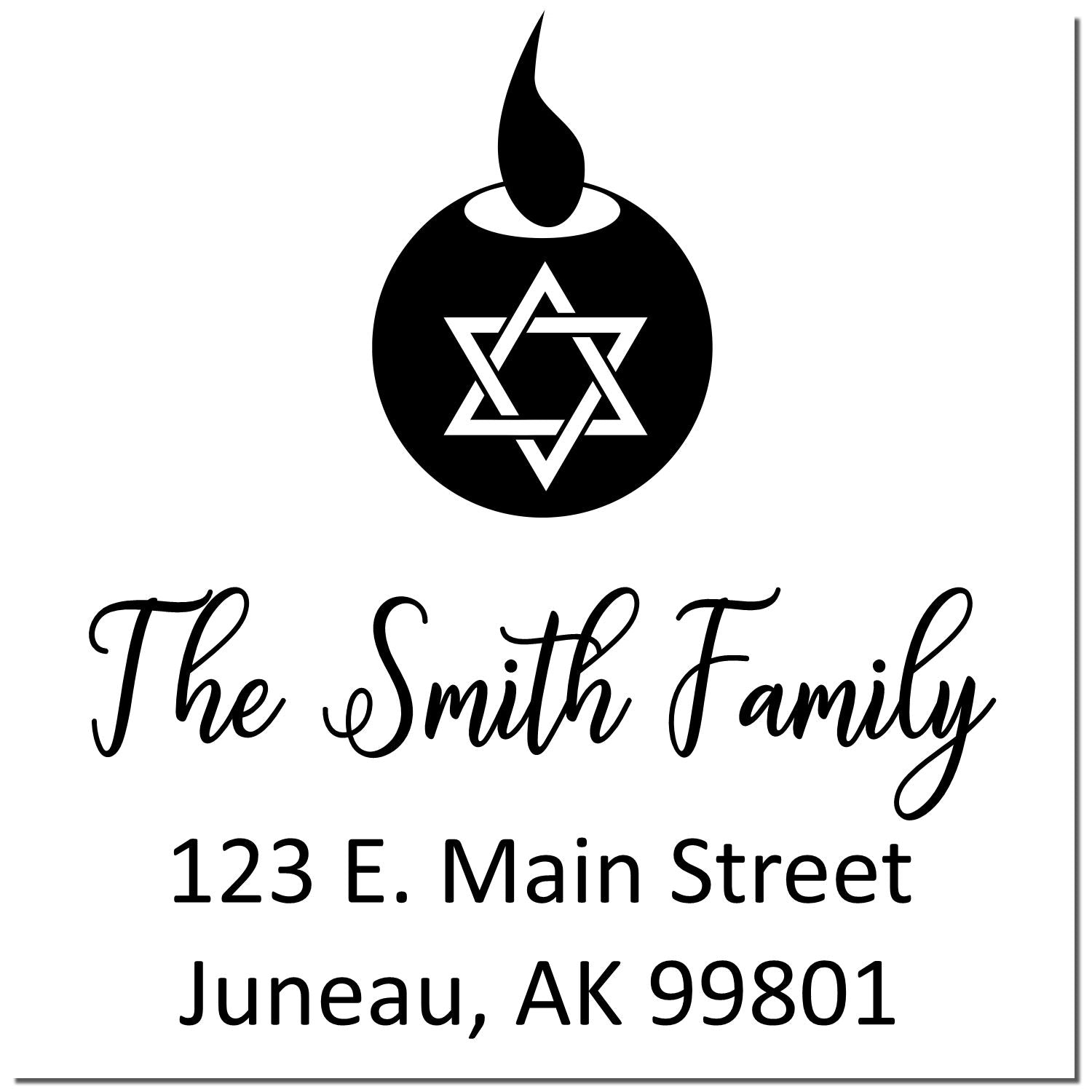 Jewish Precious Light Customized Return Address Stamp - Engineer Seal Stamps