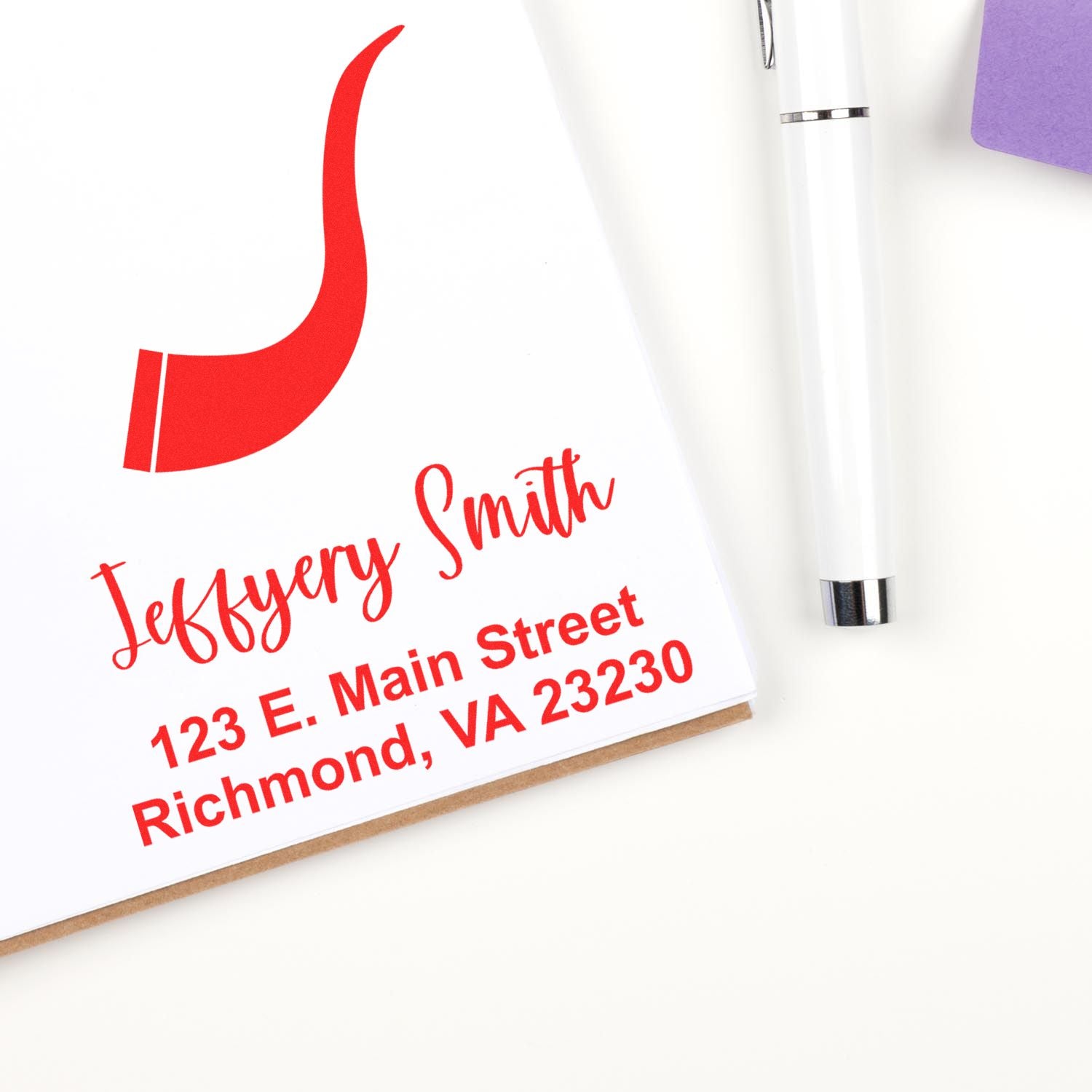 Joyful Shofar Self-Inking Customized Mail Stamper - Engineer Seal Stamps