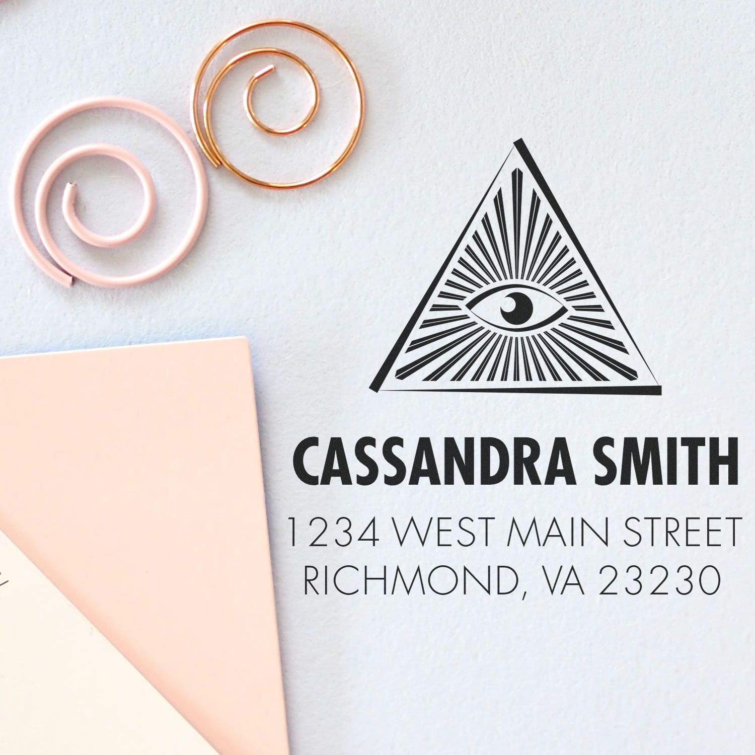 Masonic Wondrous Masons Self-Inking Personalized Return Address Stamper - Engineer Seal Stamps