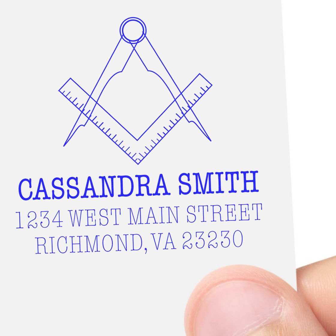 Secretive Masons Return Address Stamper - Engineer Seal Stamps