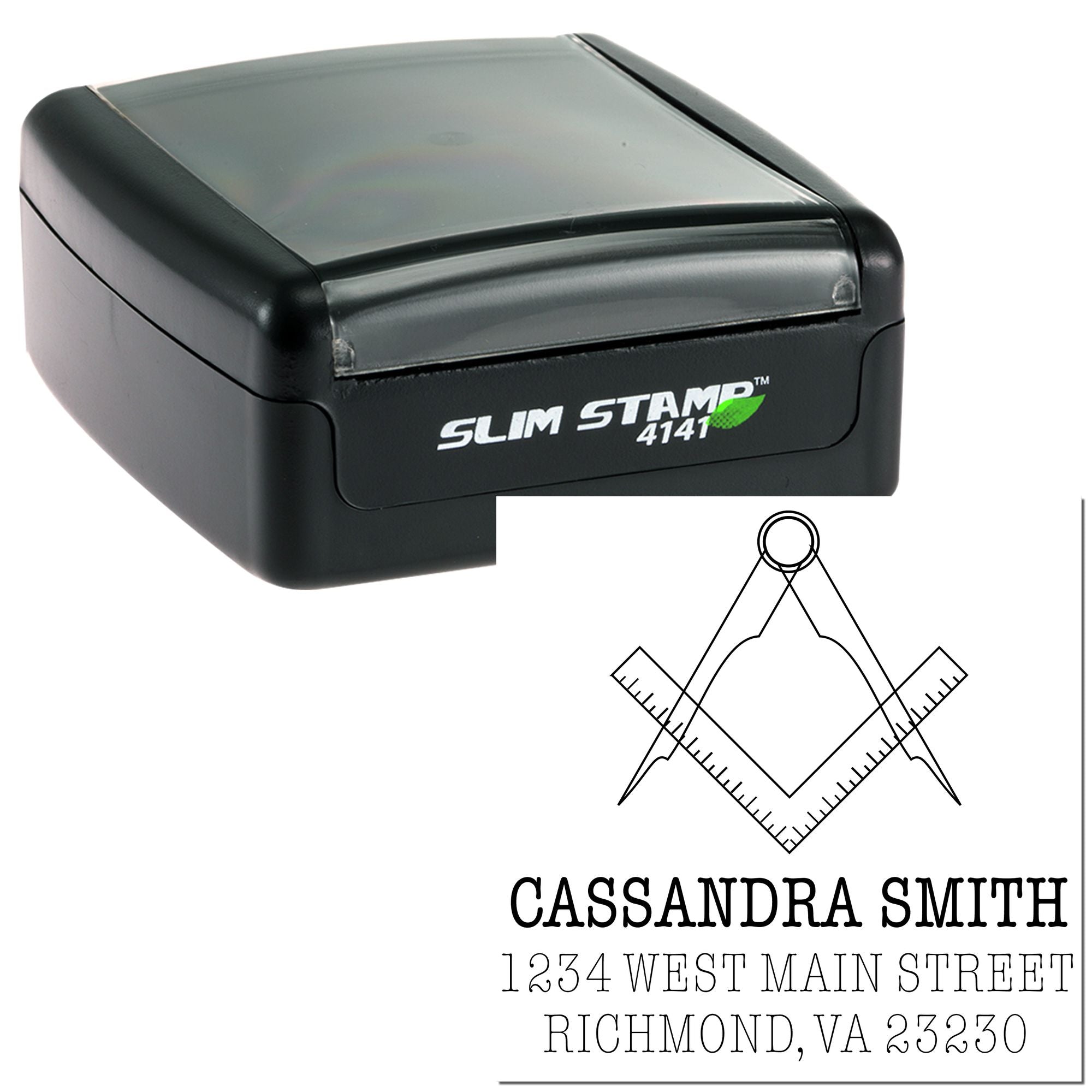 Secretive Masons Return Address Stamper - Engineer Seal Stamps