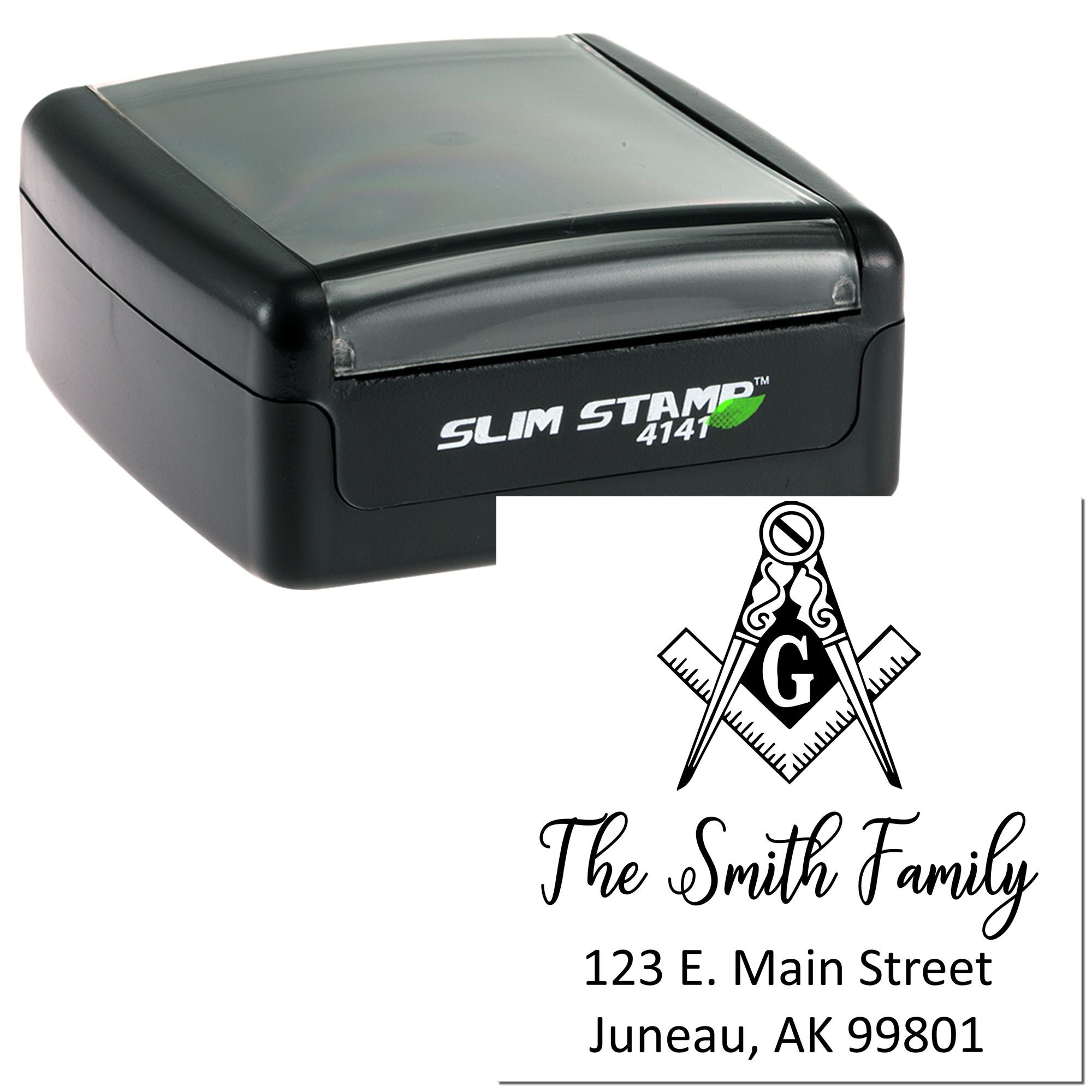 Enshrouded Masons Home Address Stamp - Engineer Seal Stamps