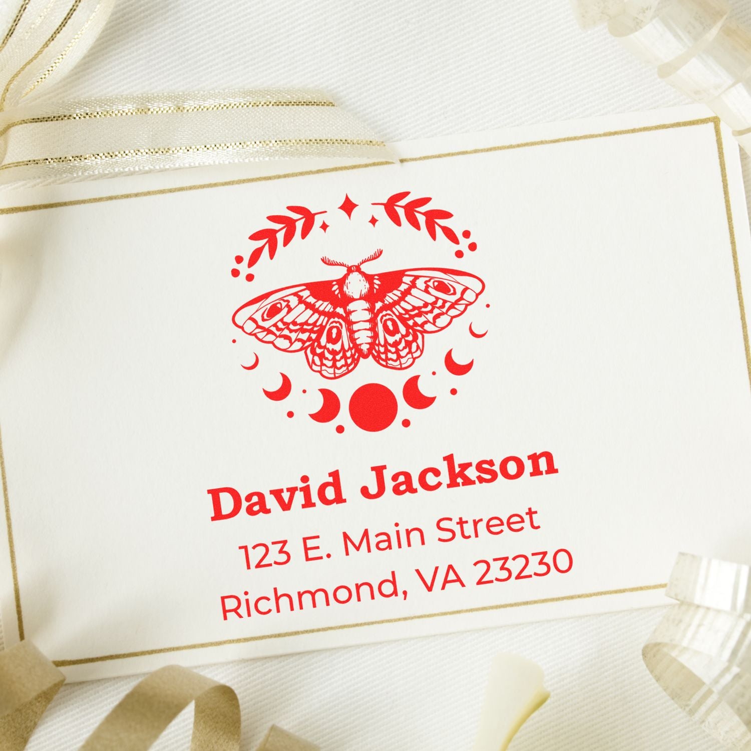 Butterfly Enchantment Customized Address Stamp - Engineer Seal Stamps