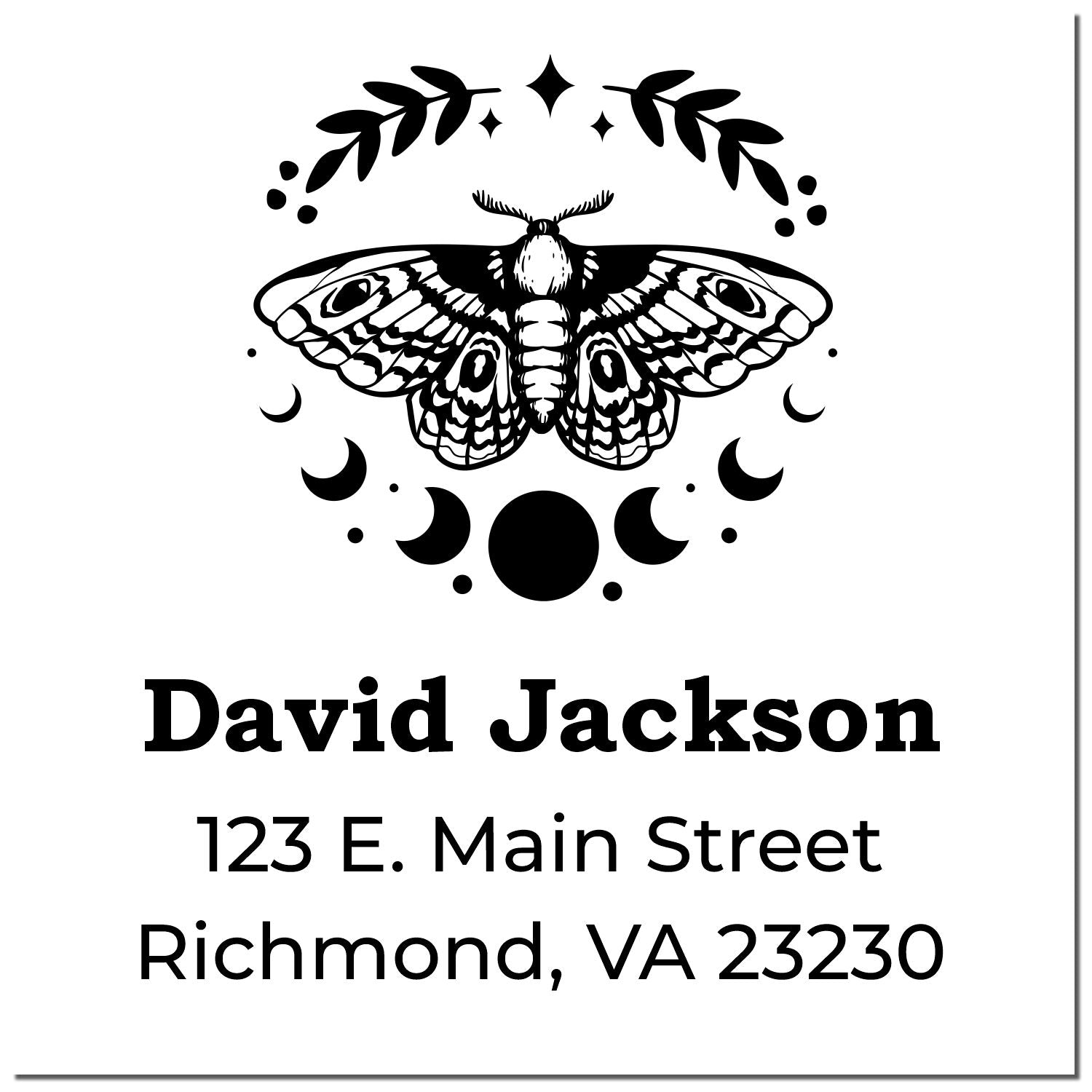 Butterfly Enchantment Personalized Return Address Stamper - Engineer Seal Stamps