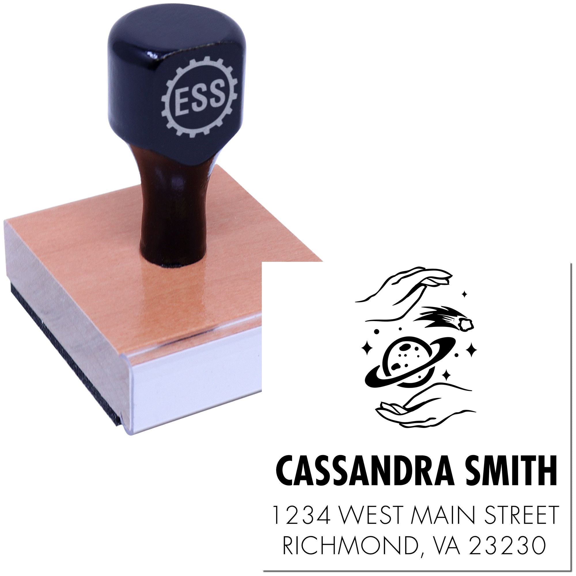 Shaping Planets Personalized Name And Address Stamp