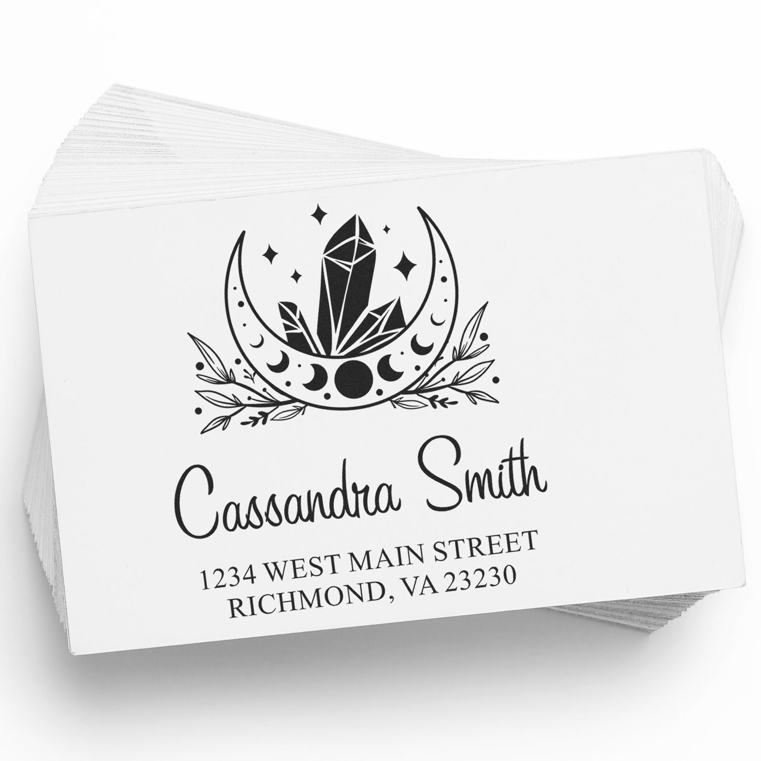 Crystal Moon Customized Return Address Stamp - Engineer Seal Stamps