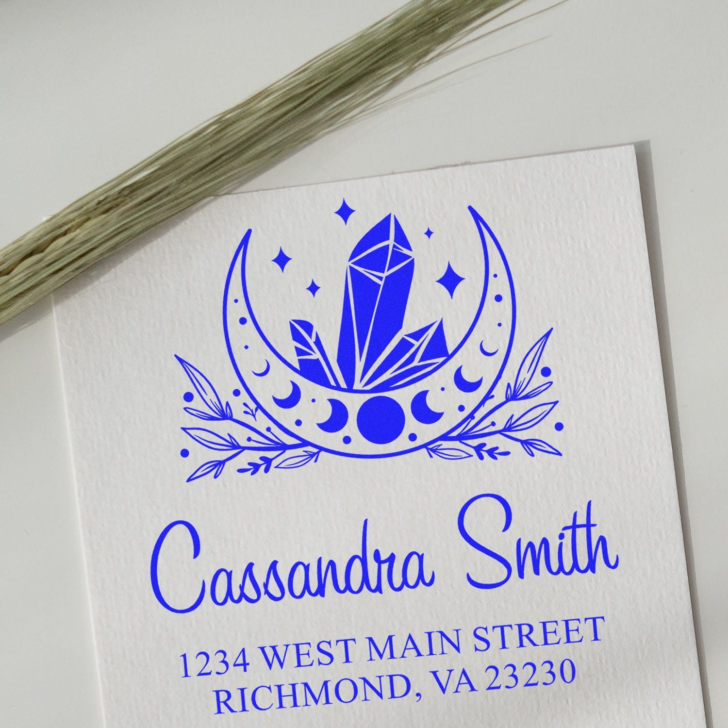 Crystal Moon Customized Return Address Stamp - Engineer Seal Stamps