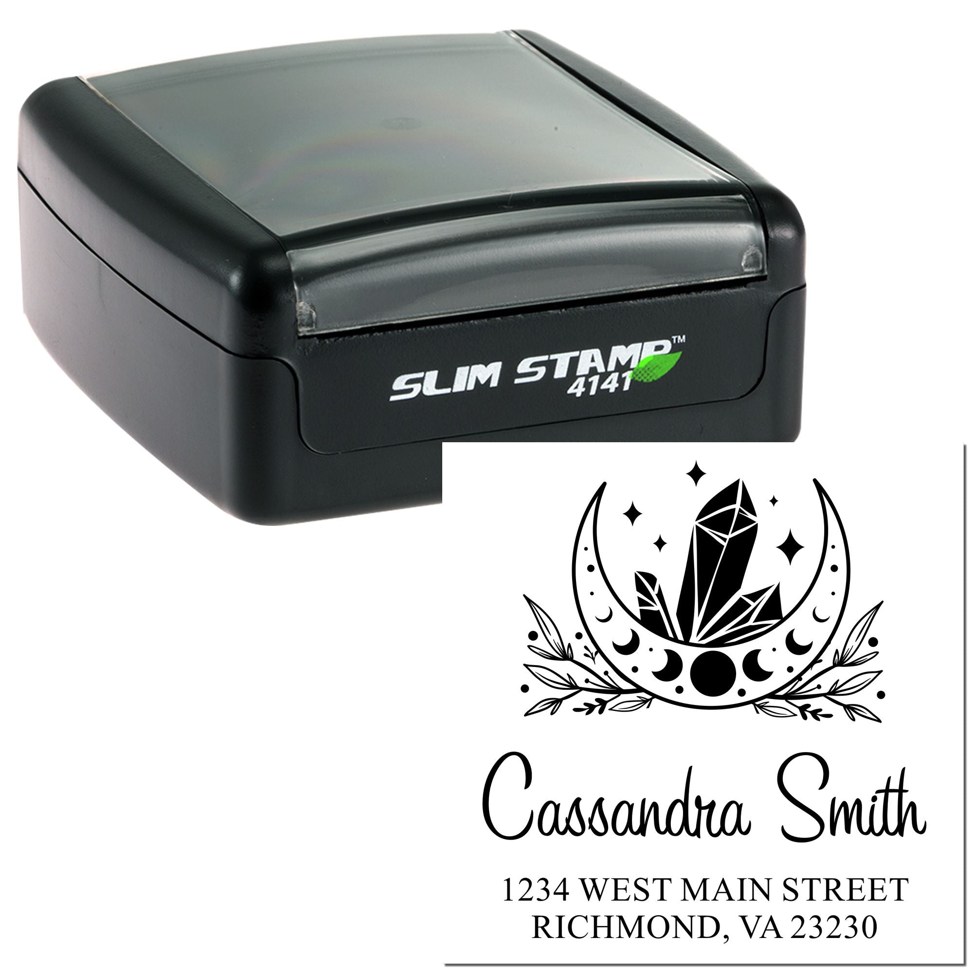 Crystal Moon Customized Return Address Stamp - Engineer Seal Stamps
