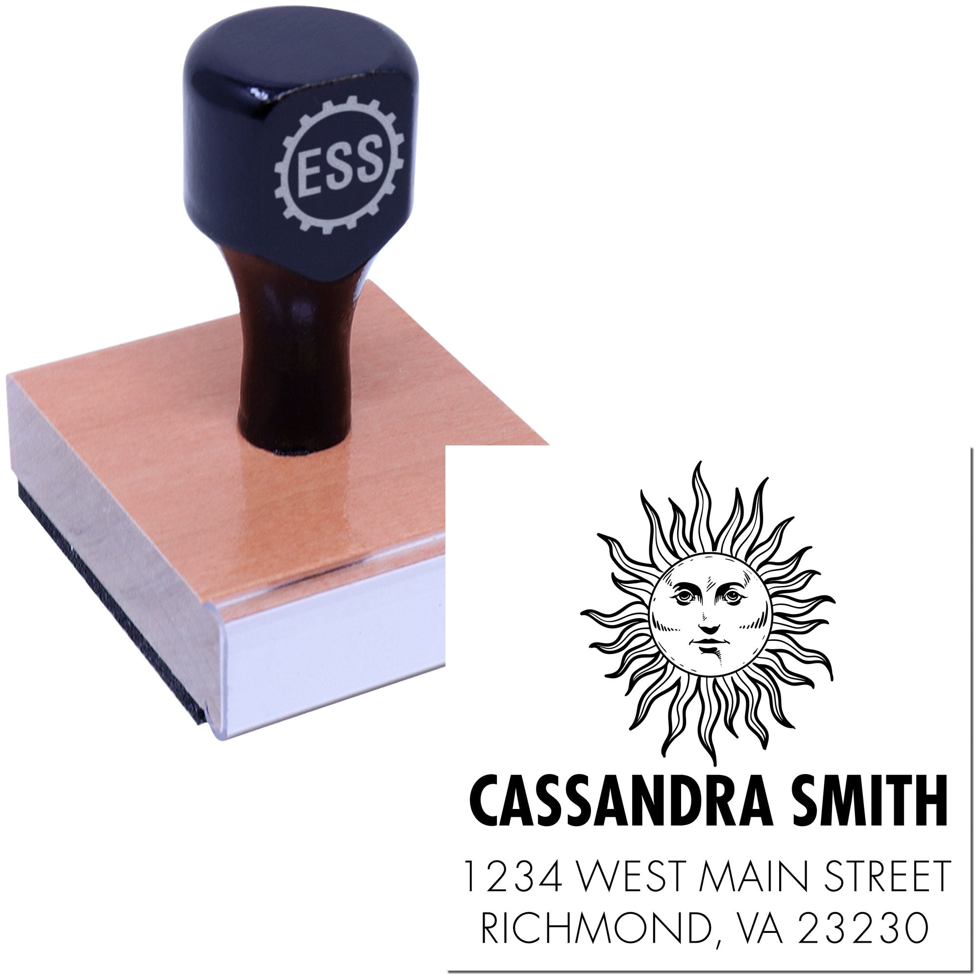 Alpha Sun Personalized Home Address Stamper - Engineer Seal Stamps