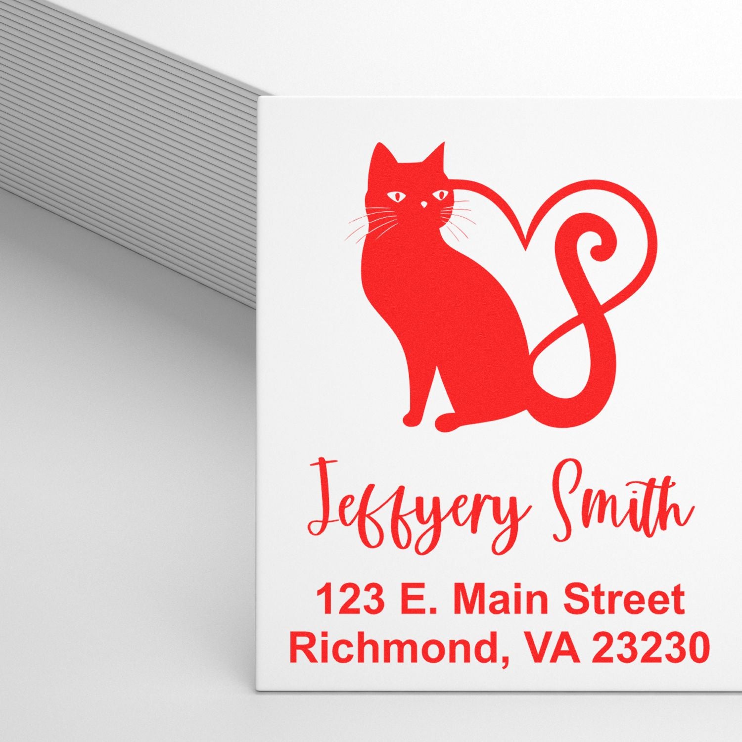 Self-Inking Purr-fect Love Name And Address Stamp - Engineer Seal Stamps
